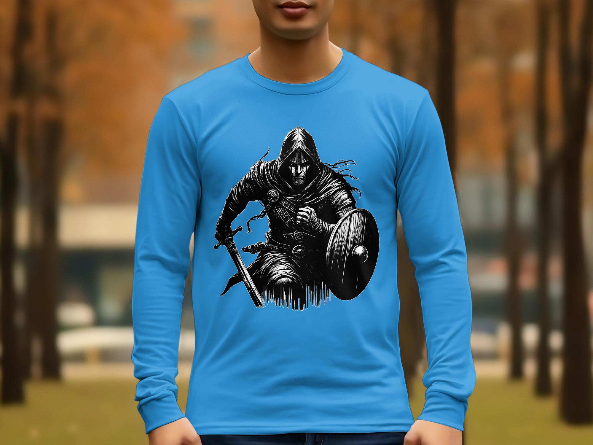 Viking Soldier - Coloured Gildan Long Sleeve Norse Talisman Men Women Unisex Valhalla Tee