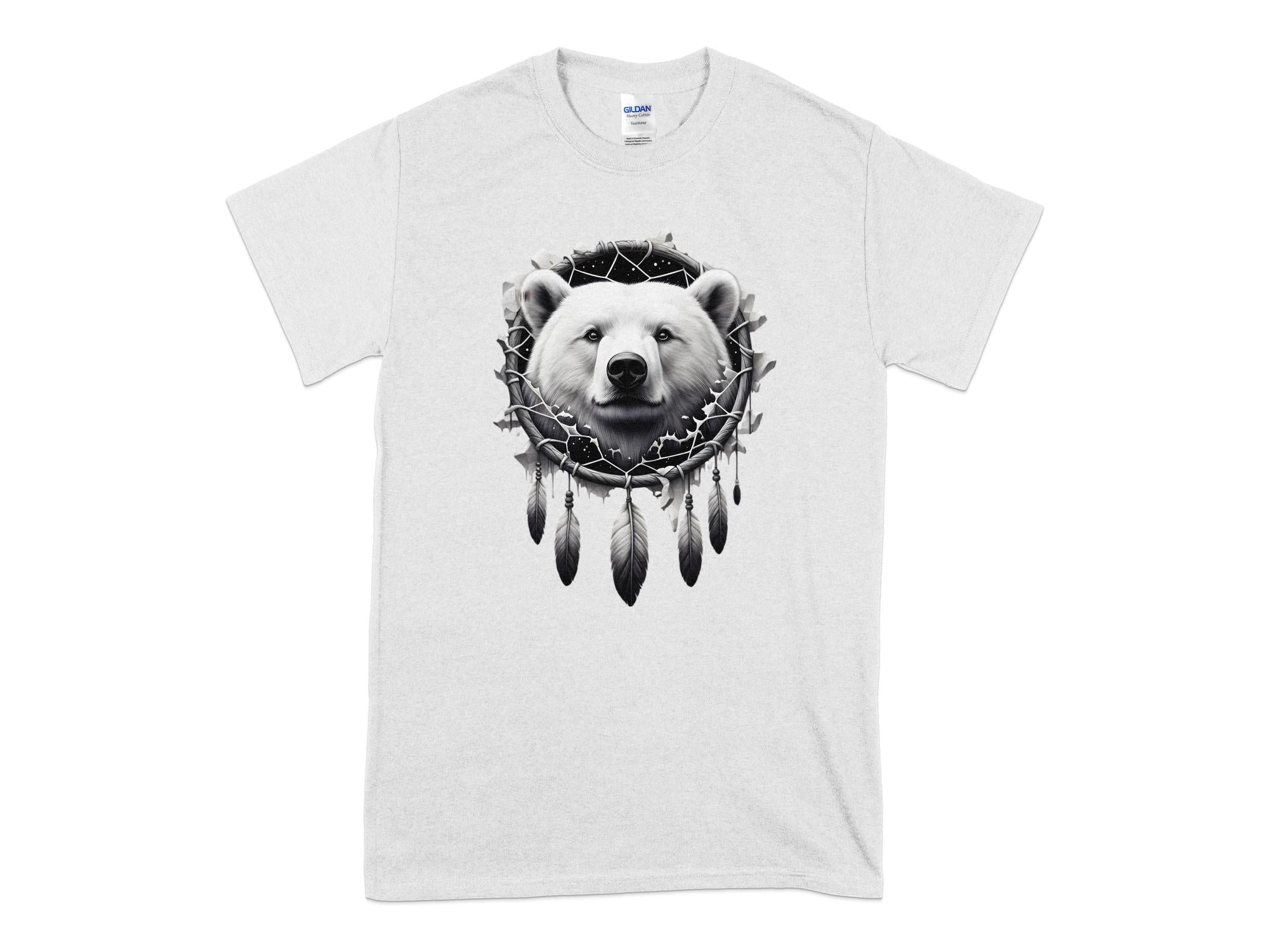 Dreamcatcher Bear - Coloured Gildan T-Shirt Realistic Native American Talisman Unisex Mythology Tee Graphic Design