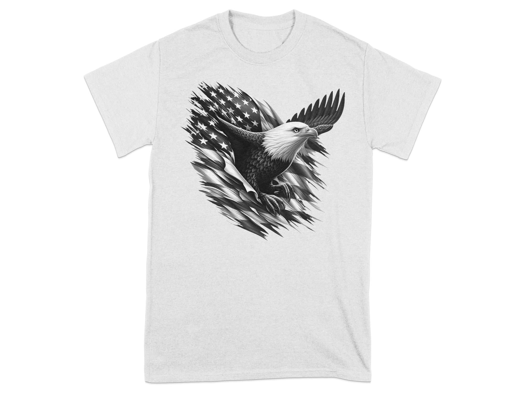 Eagle Patriot - Coloured Gildan T-Shirt Realistic Animal Talisman Unisex Tee Graphic Design