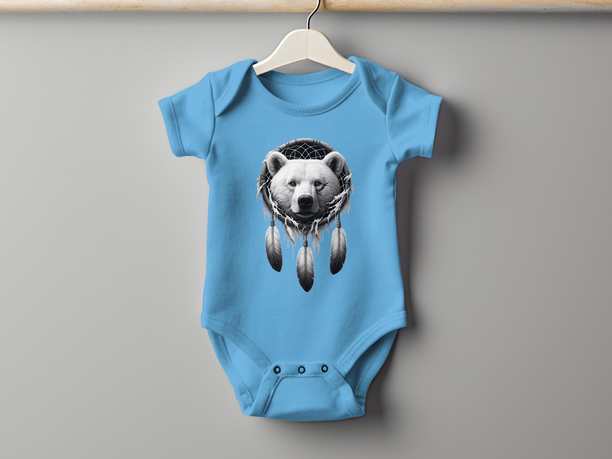 Dreamcatcher Bear - Coloured Toddler Bodysuit Realistic Native American Talisman Unisex Mythology Tee Graphic Design