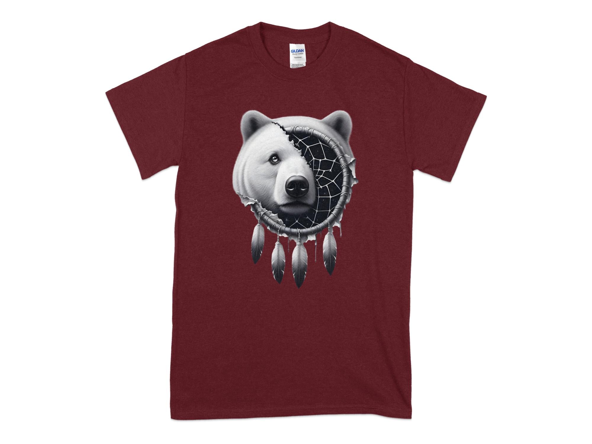 Dreamcatcher Bear - Coloured Gildan T-Shirt Realistic Native American Talisman Unisex Mythology Tee Graphic Design