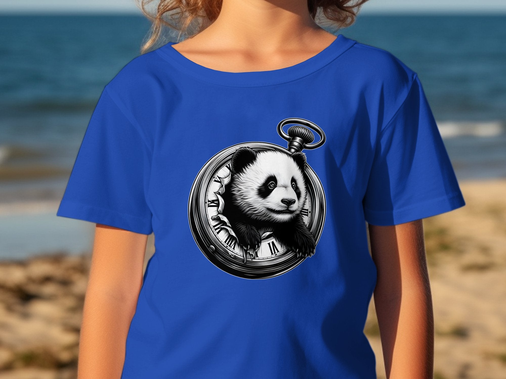 Panda - Coloured Kids T-Shirt Realistic Animal Talisman Unisex Cute Tee Graphic Design