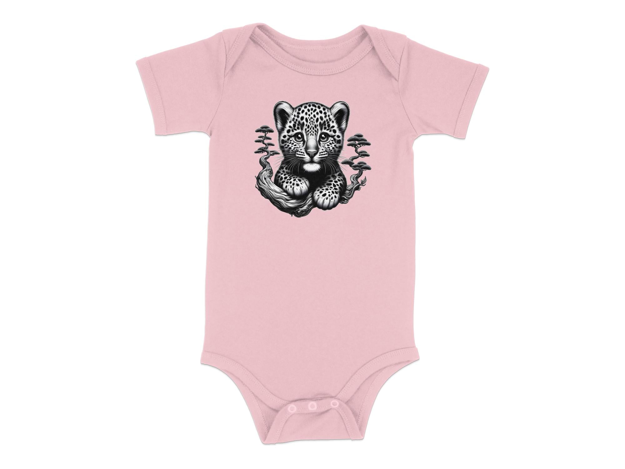 Leopard Bonsai - Coloured Toddler Bodysuit Realistic Animal Talisman Unisex Cute Tee Graphic Design