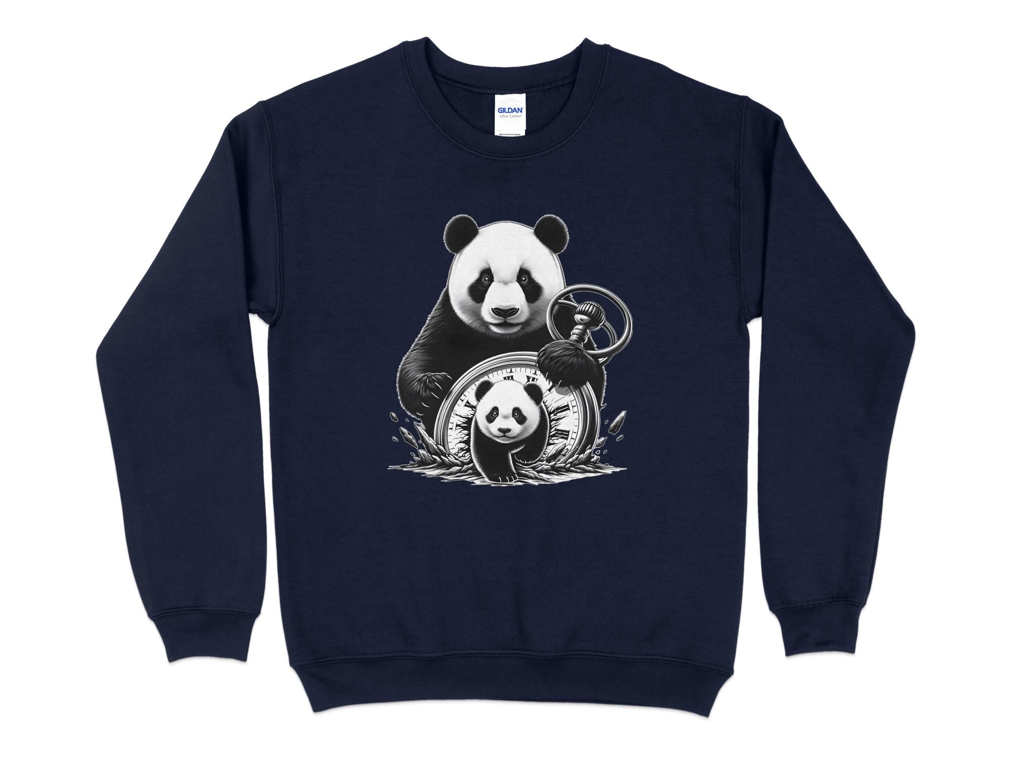 Panda - Coloured Gildan Sweatshirt Realistic Animal Talisman Unisex Cute Tee Graphic Design