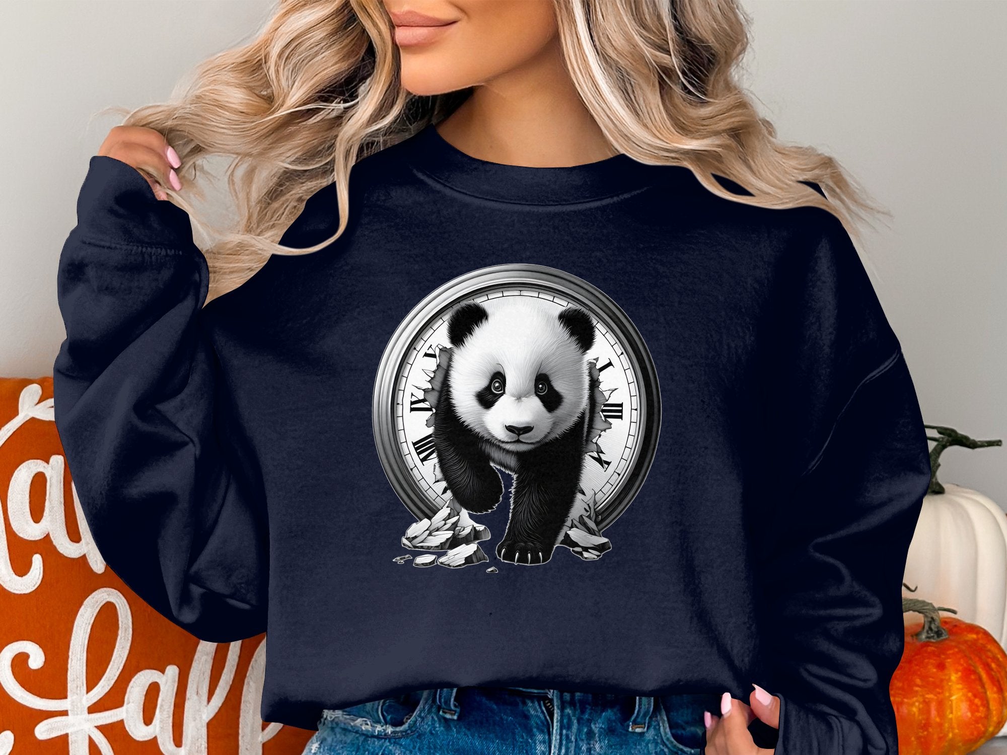 Panda - Coloured Gildan Sweatshirt Realistic Animal Talisman Unisex Cute Tee Graphic Design