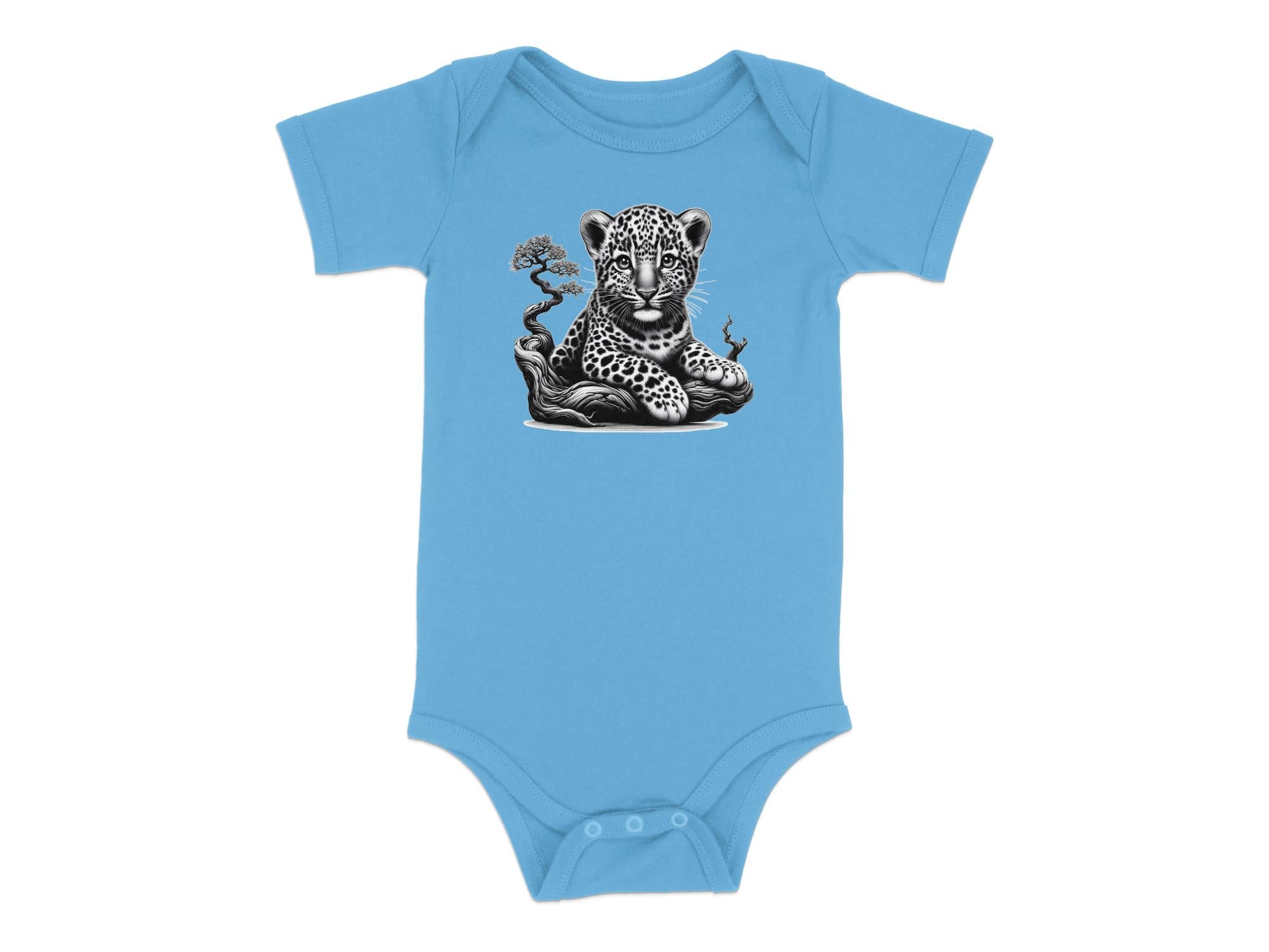 Leopard Bonsai - Coloured Toddler Bodysuit Realistic Animal Talisman Unisex Cute Tee Graphic Design