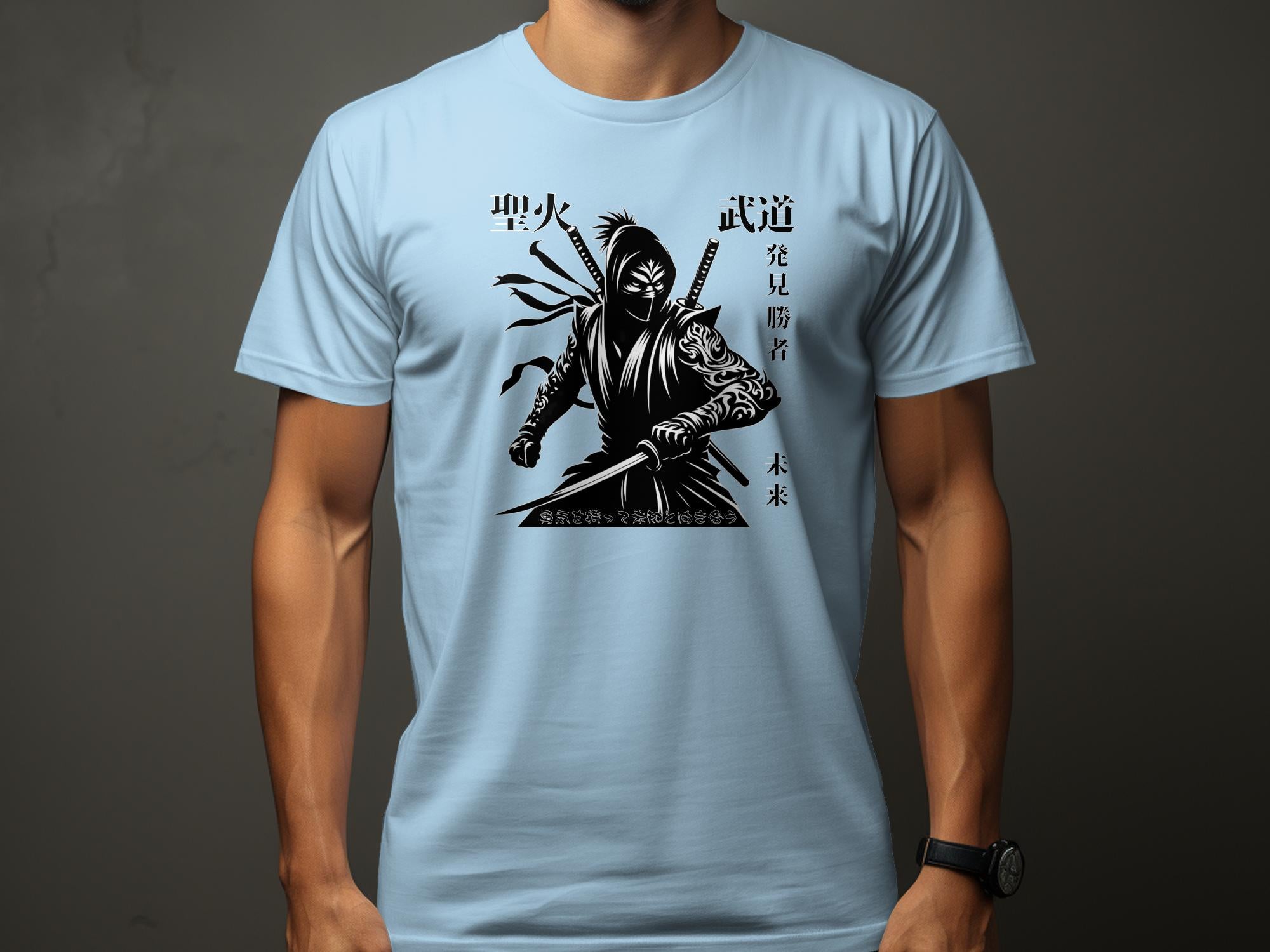 Samurai Ninja - Coloured Gildan T-Shirt Japanese Talisman Unisex Cultural Symbolic Graphic Design