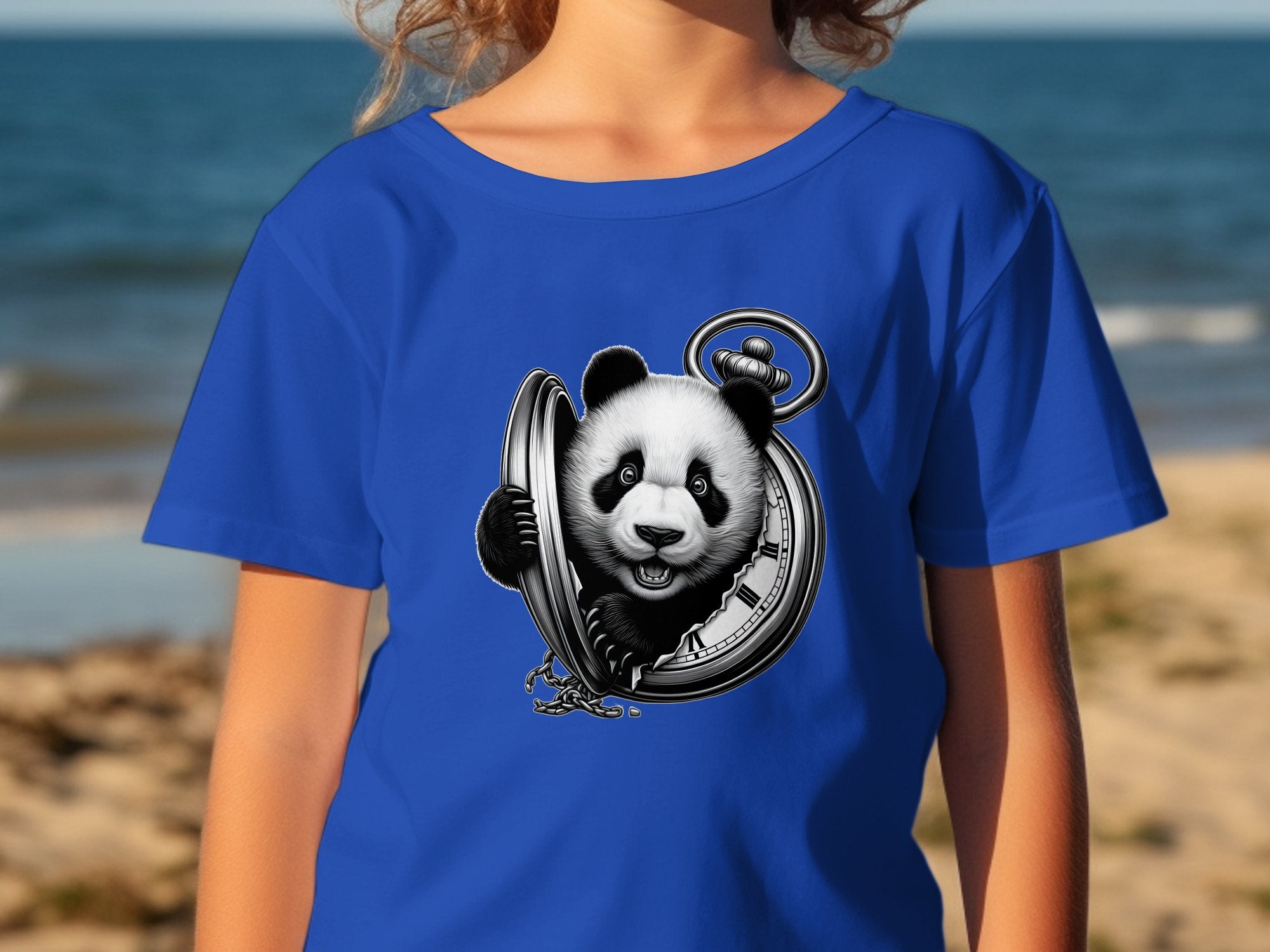 Panda - Coloured Kids T-Shirt Realistic Animal Talisman Unisex Cute Tee Graphic Design