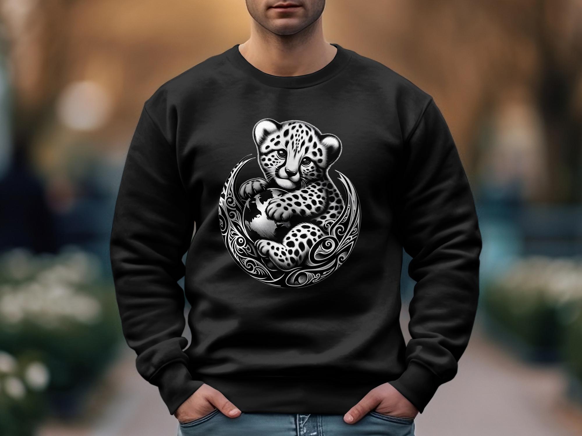 Cheetah World - Coloured Gildan Sweatshirt Realistic Animal Talisman Unisex Cute Tee Graphic Design