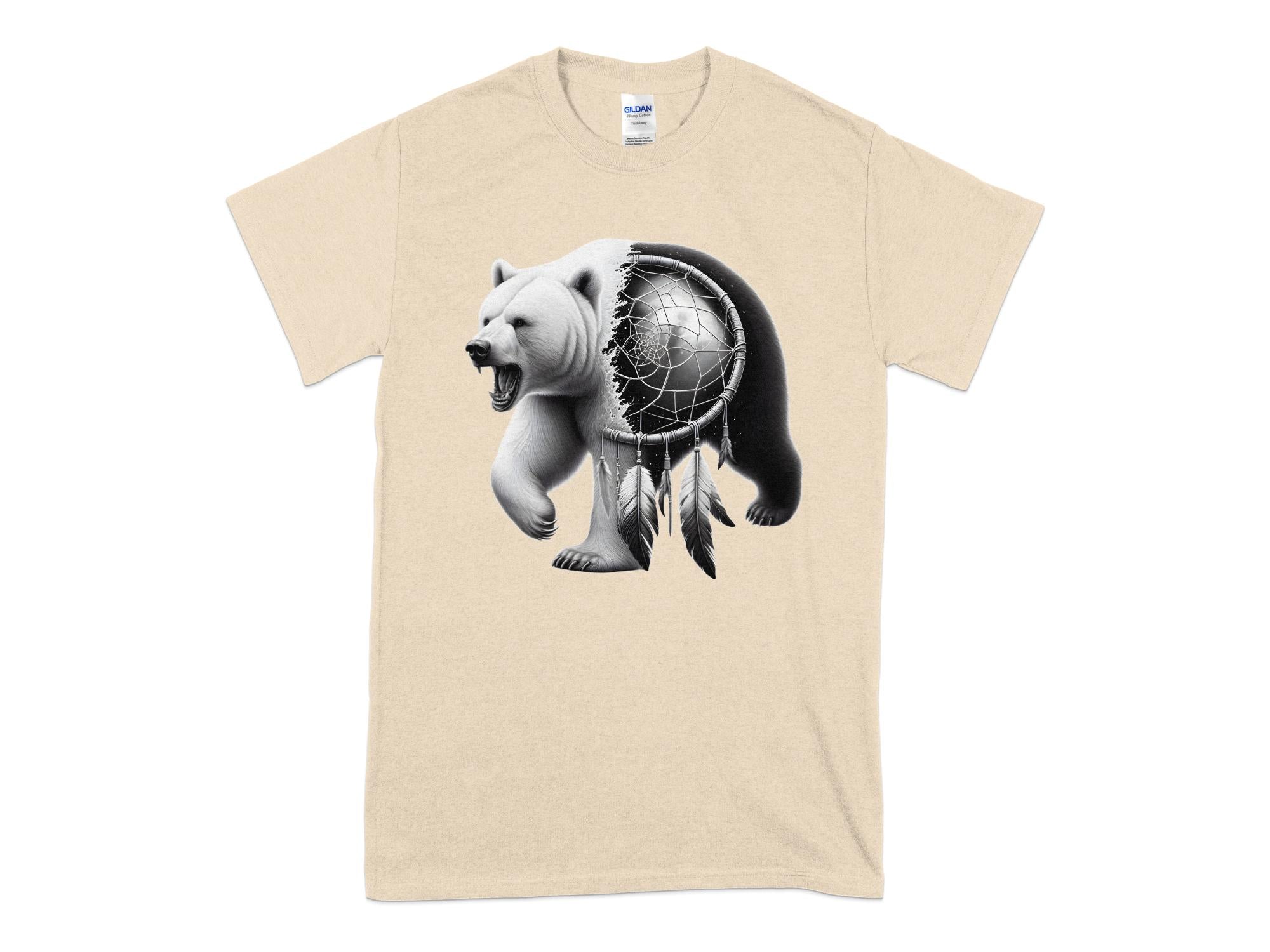 Dreamcatcher Bear - Coloured Gildan T-Shirt Realistic Native American Talisman Unisex Mythology Tee Graphic Design