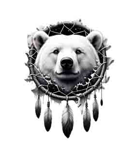 Dreamcatcher Bear - Digital Art | PNG, JPEG & SVG | Instant Download for Apparel, Décor and Wall Art