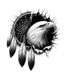 Dreamcatcher Eagle - Digital Art | PNG, JPEG & SVG | Instant Download for Apparel, Décor and Wall Art