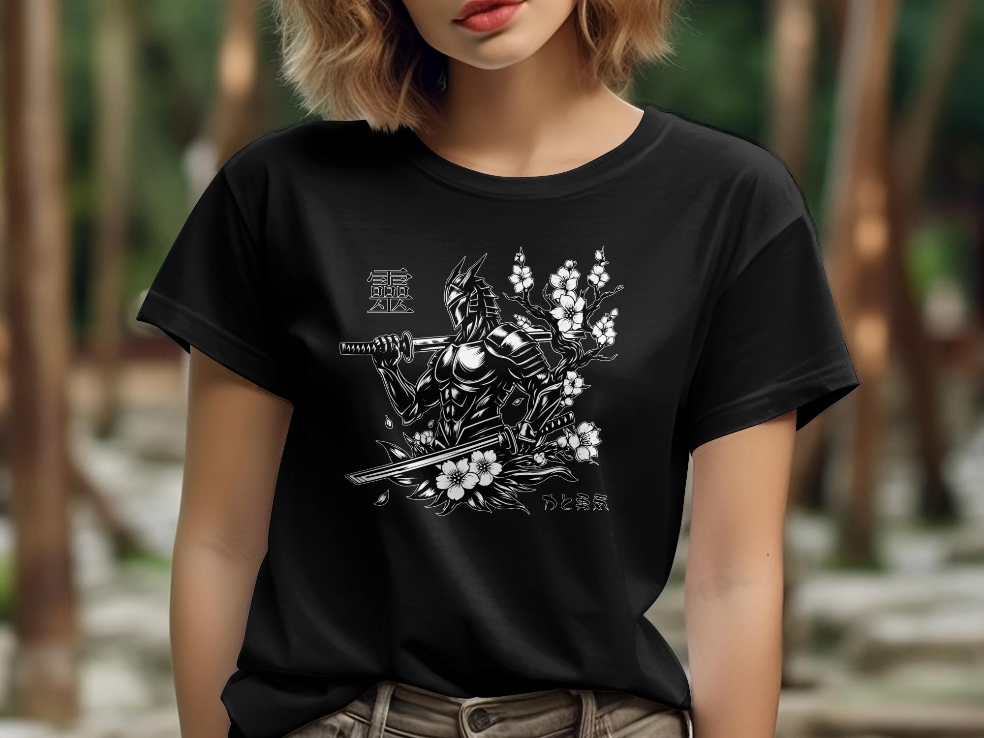 Samurai Ninja - Coloured Gildan T-Shirt Japanese Talisman Unisex Cultural Symbolic Graphic Design