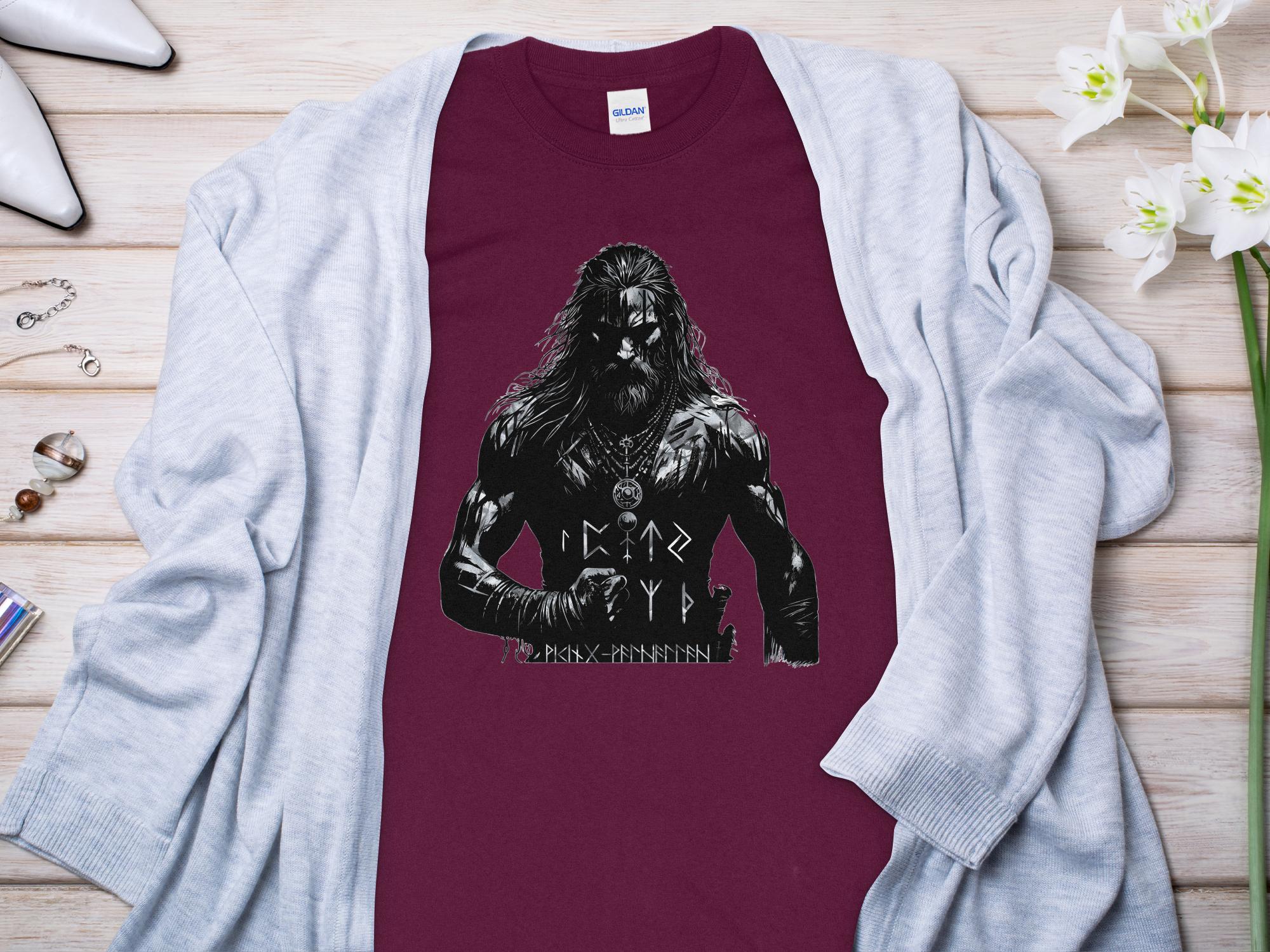 Viking Conviction - Coloured Gildan Long Sleeve Norse Talisman Men Women Unisex Valhalla Tee