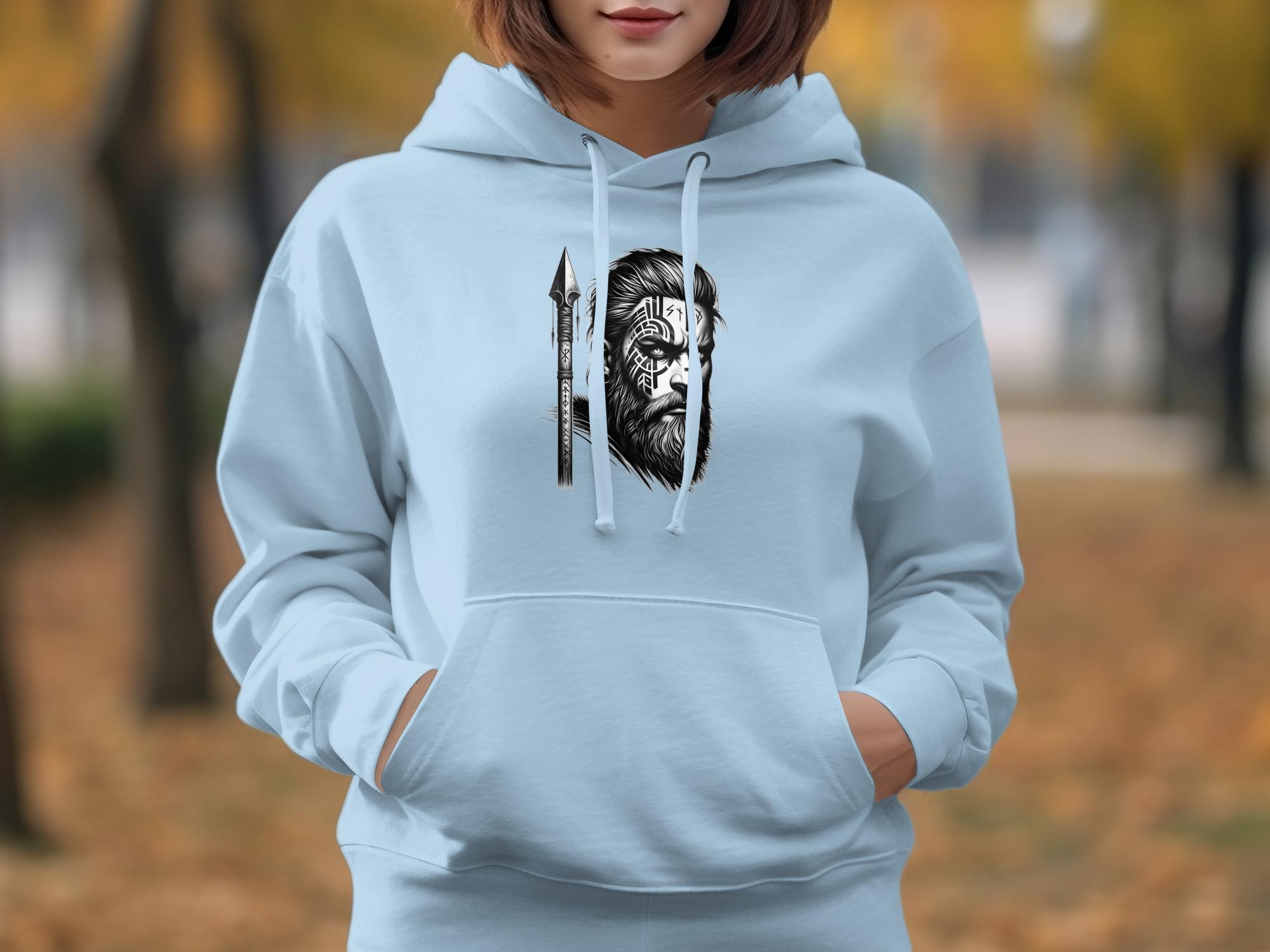 Viking Protector - Coloured Gildan Hoodie Realistic Norse Talisman Men Women Unisex Valhalla Tee Graphic Design