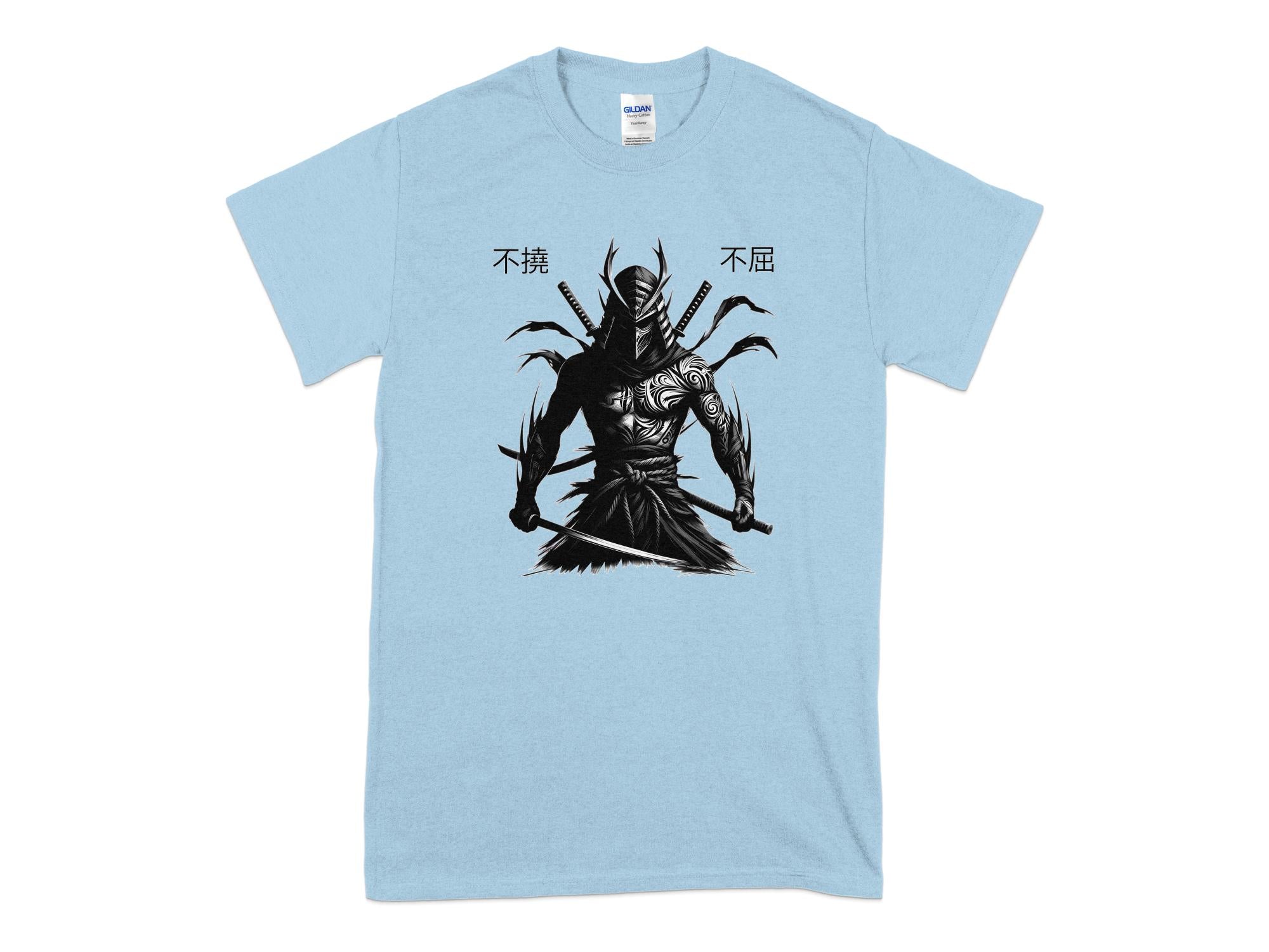 Samurai Ninja - Coloured Gildan T-Shirt Japanese Talisman Unisex Cultural Symbolic Graphic Design