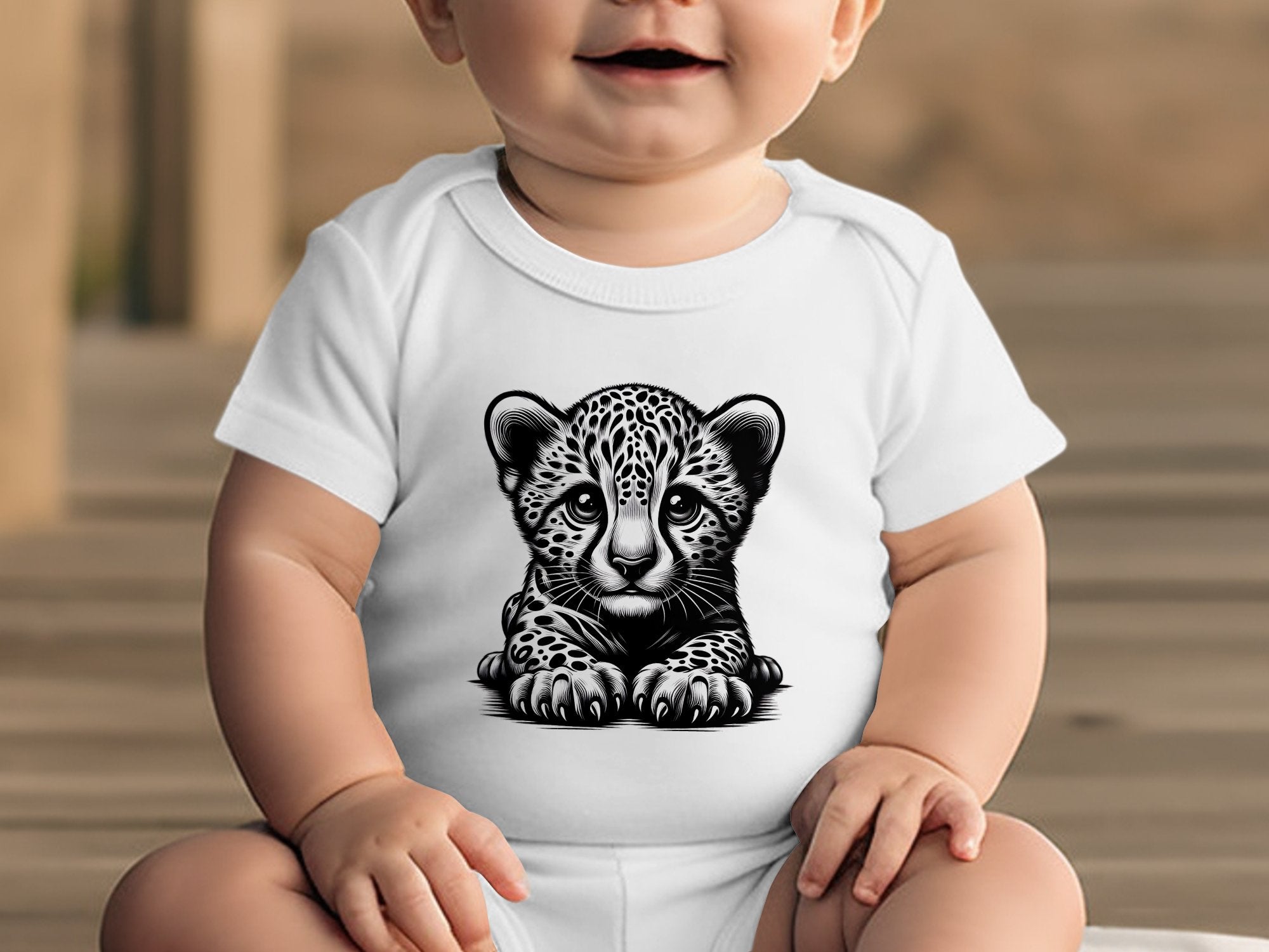 Cheetah World - Coloured Toddler Bodysuit Realistic Animal Talisman Unisex Cute Tee Graphic Design