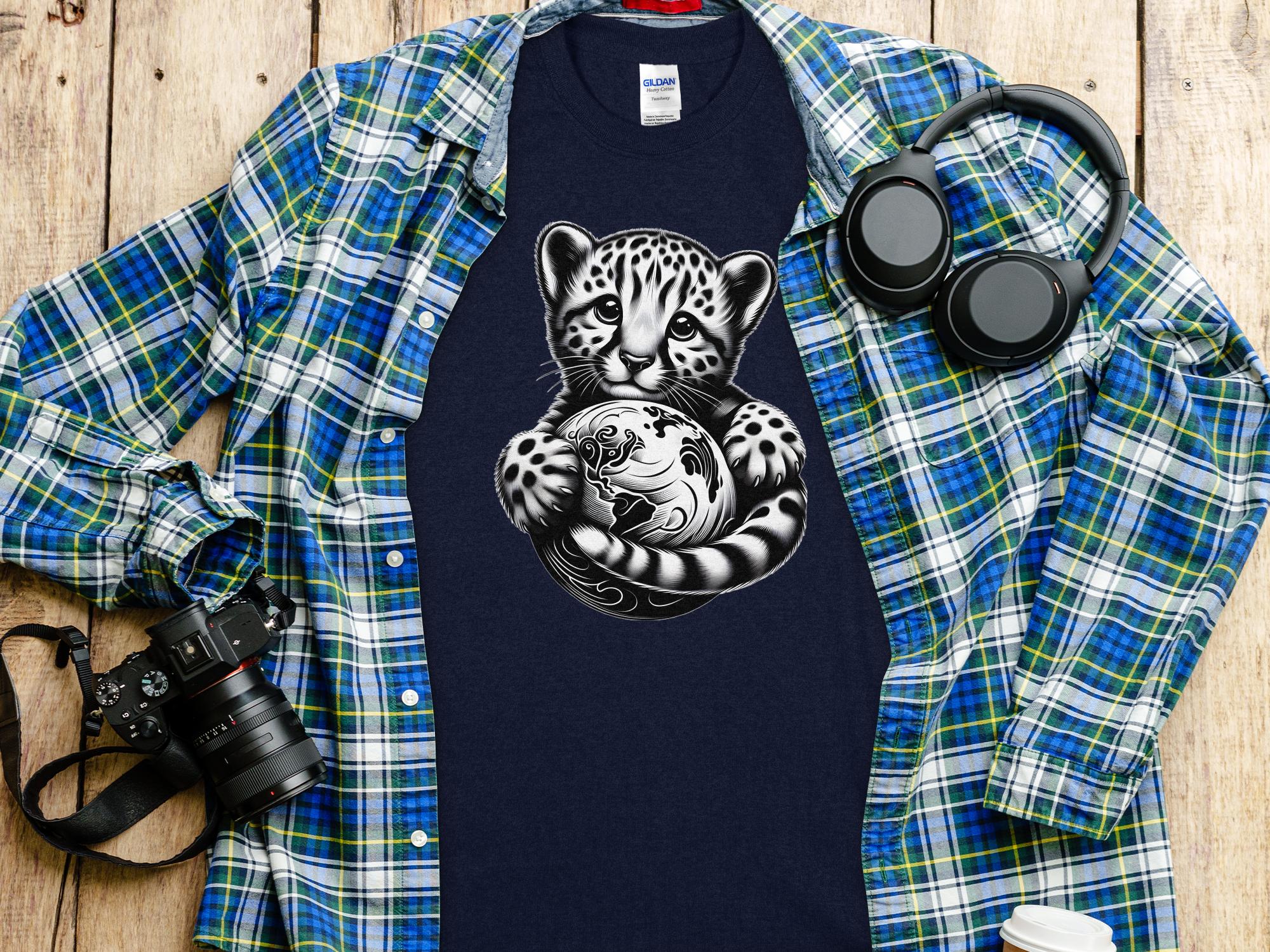 Cheetah World - Coloured Gildan T-Shirt Realistic Animal Talisman Unisex Cute Tee Graphic Design