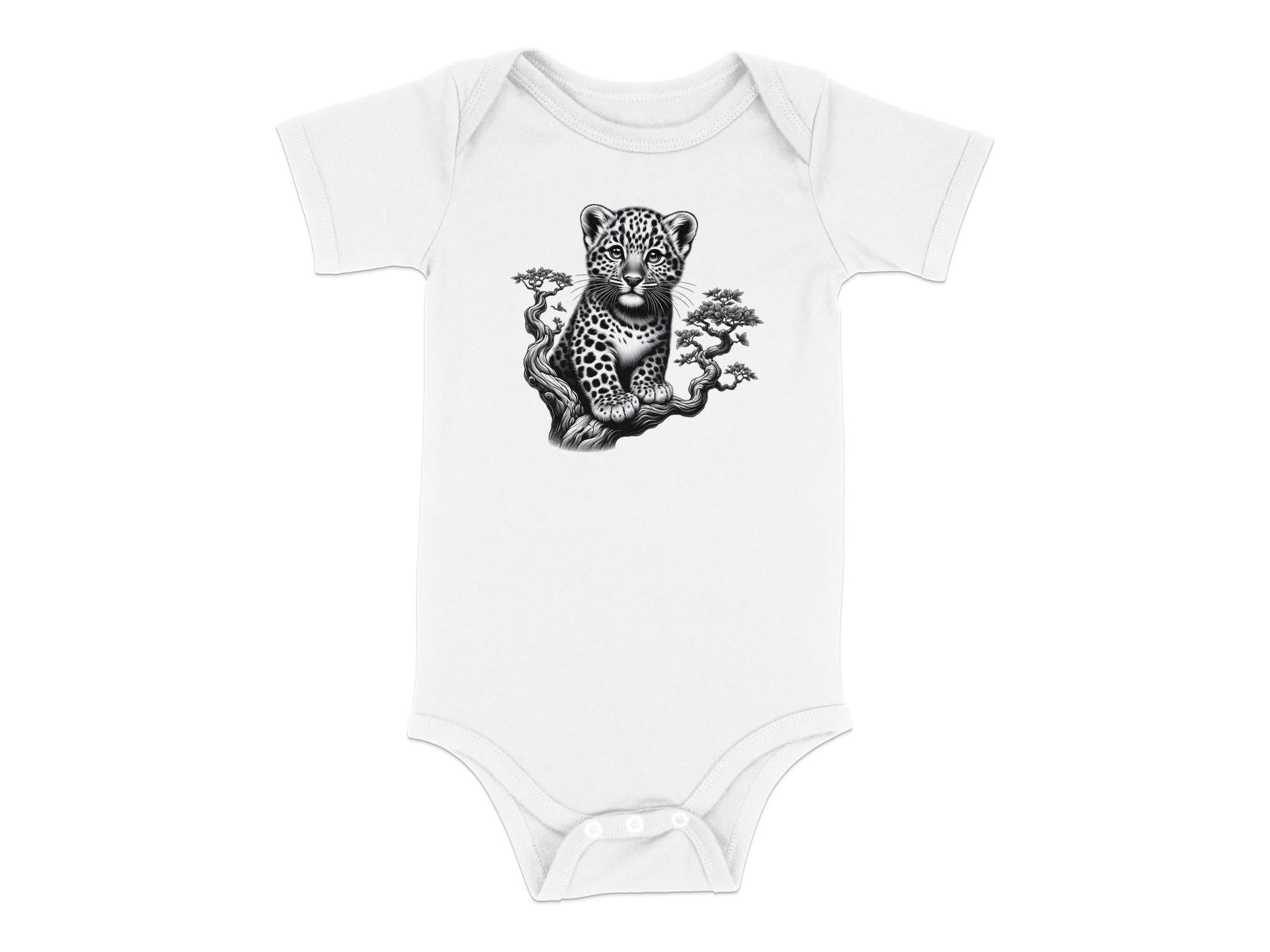 Leopard Bonsai - Coloured Toddler Bodysuit Realistic Animal Talisman Unisex Cute Tee Graphic Design