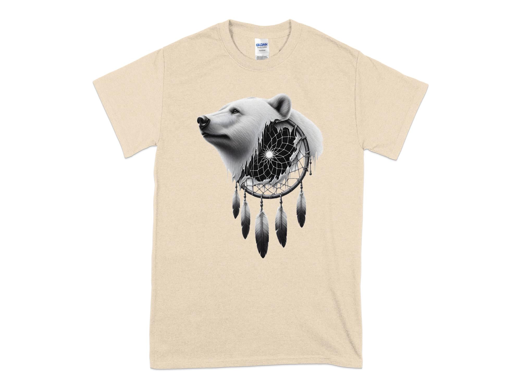 Dreamcatcher Bear - Coloured Gildan T-Shirt Realistic Native American Talisman Unisex Mythology Tee Graphic Design