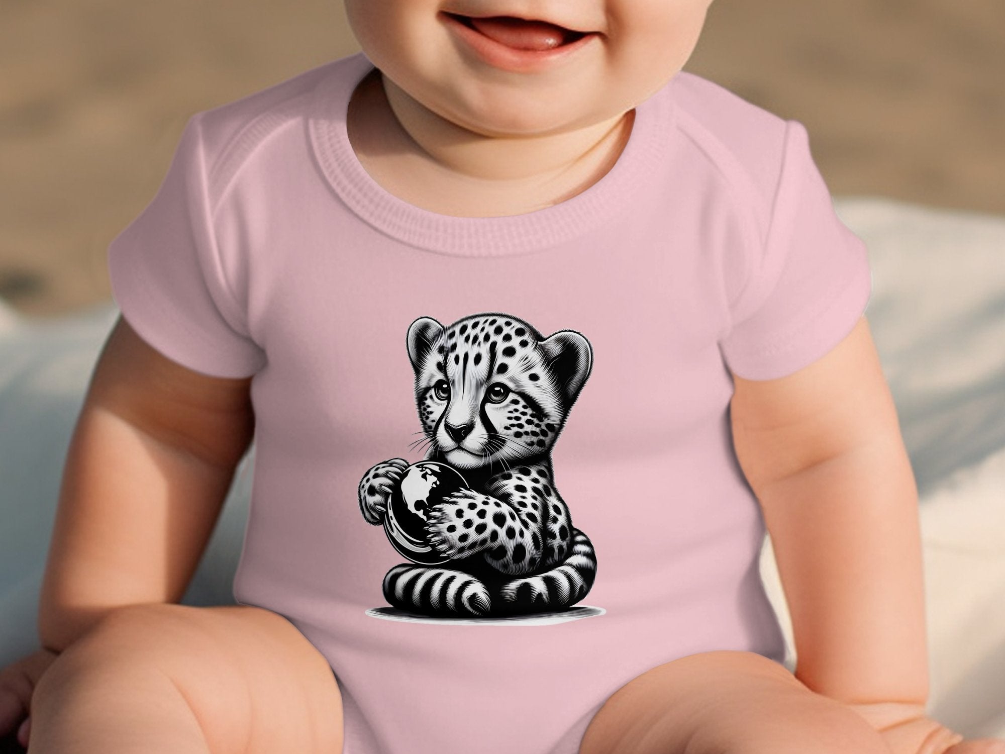 Cheetah World - Coloured Toddler Bodysuit Realistic Animal Talisman Unisex Cute Tee Graphic Design