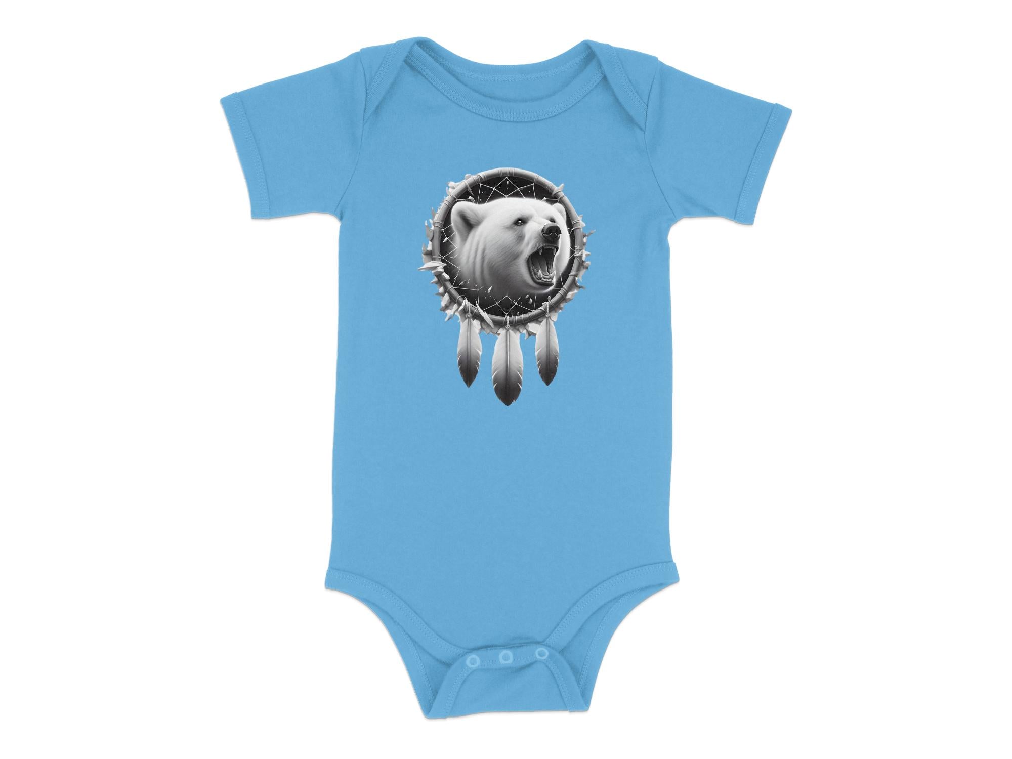 Dreamcatcher Bear - Coloured Toddler Bodysuit Realistic Native American Talisman Unisex Mythology Tee Graphic Design