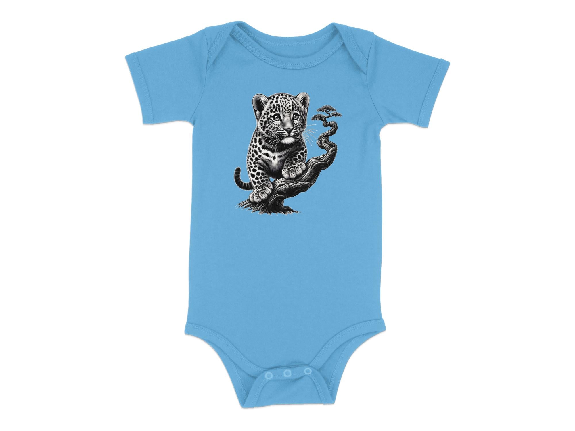 Leopard Bonsai - Coloured Toddler Bodysuit Realistic Animal Talisman Unisex Cute Tee Graphic Design