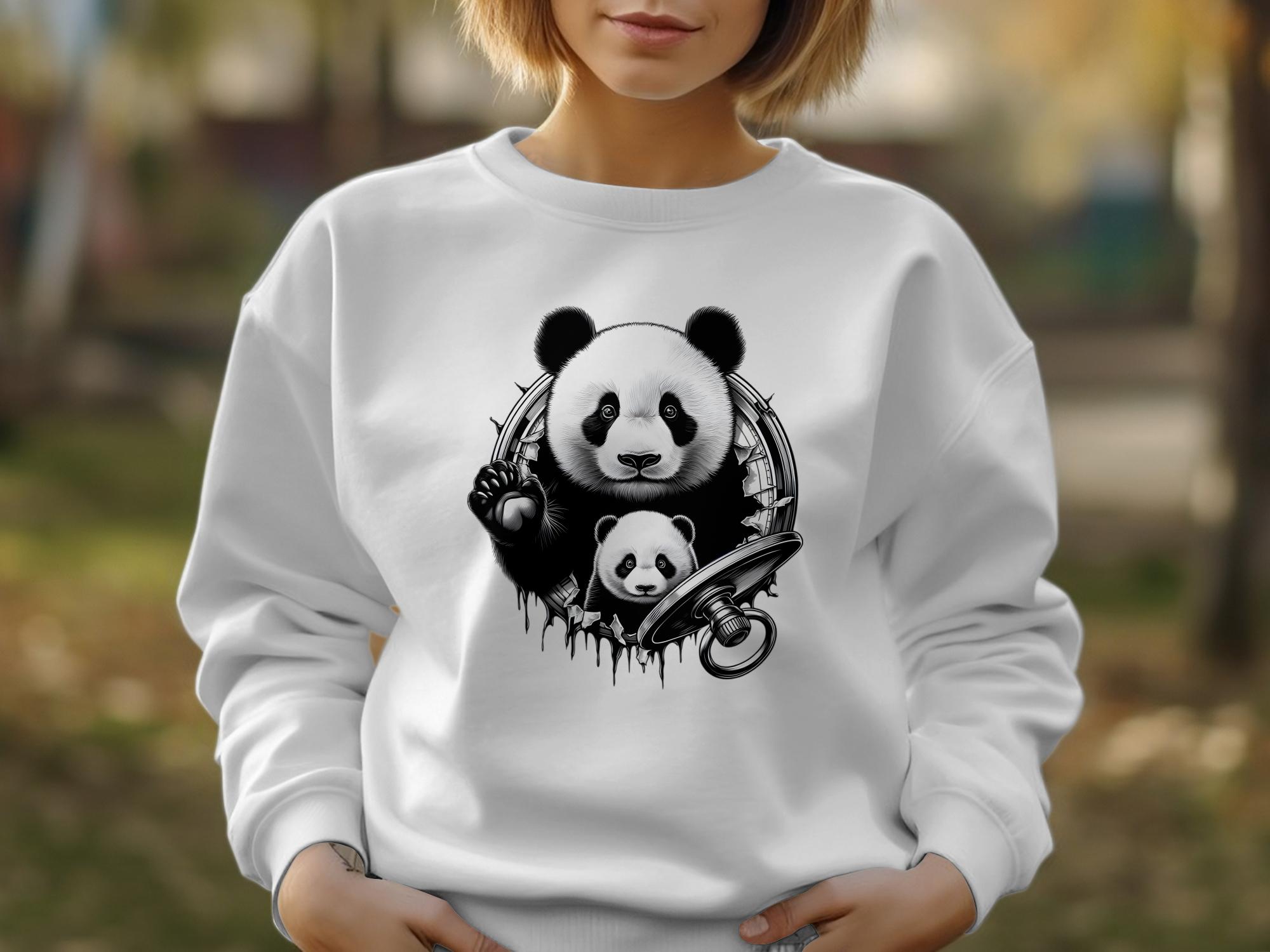 Panda - Coloured Gildan Sweatshirt Realistic Animal Talisman Unisex Cute Tee Graphic Design