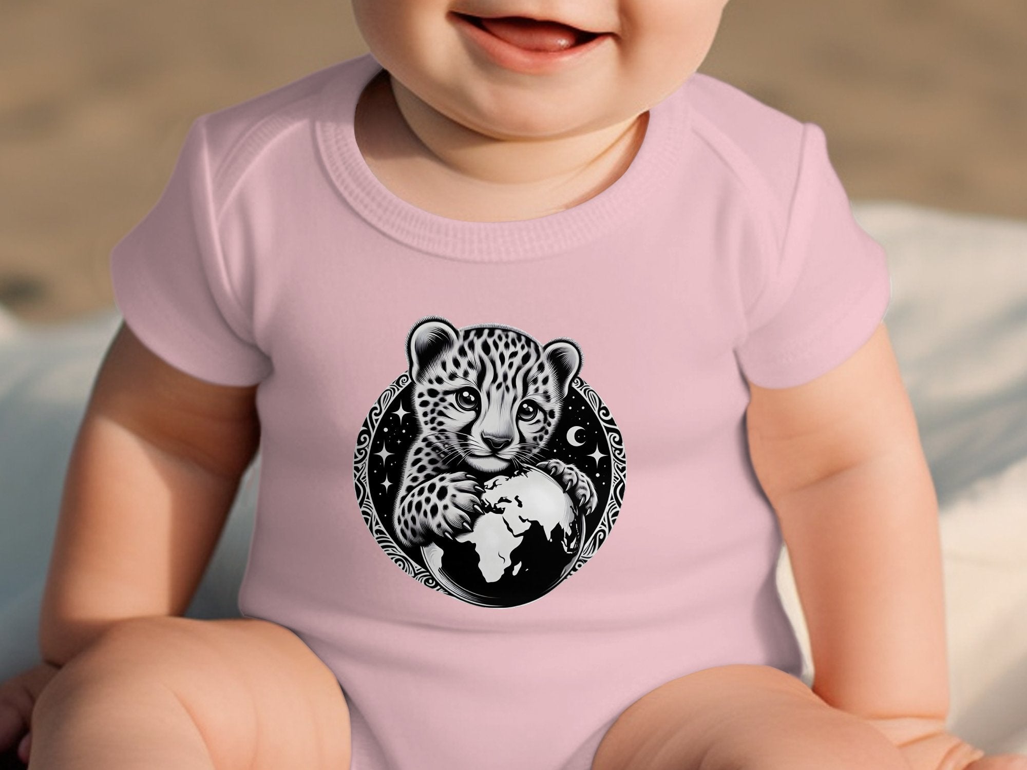 Cheetah World - Coloured Toddler Bodysuit Realistic Animal Talisman Unisex Cute Tee Graphic Design