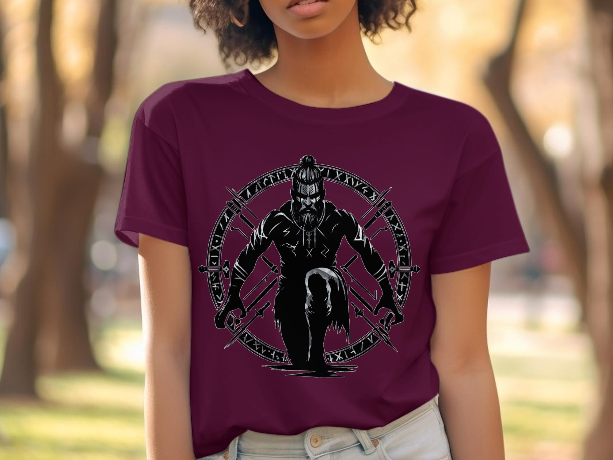 Viking Watchman - Coloured Gildan T Shirt White Norse Talisman Men Women Unisex Valhalla Tee