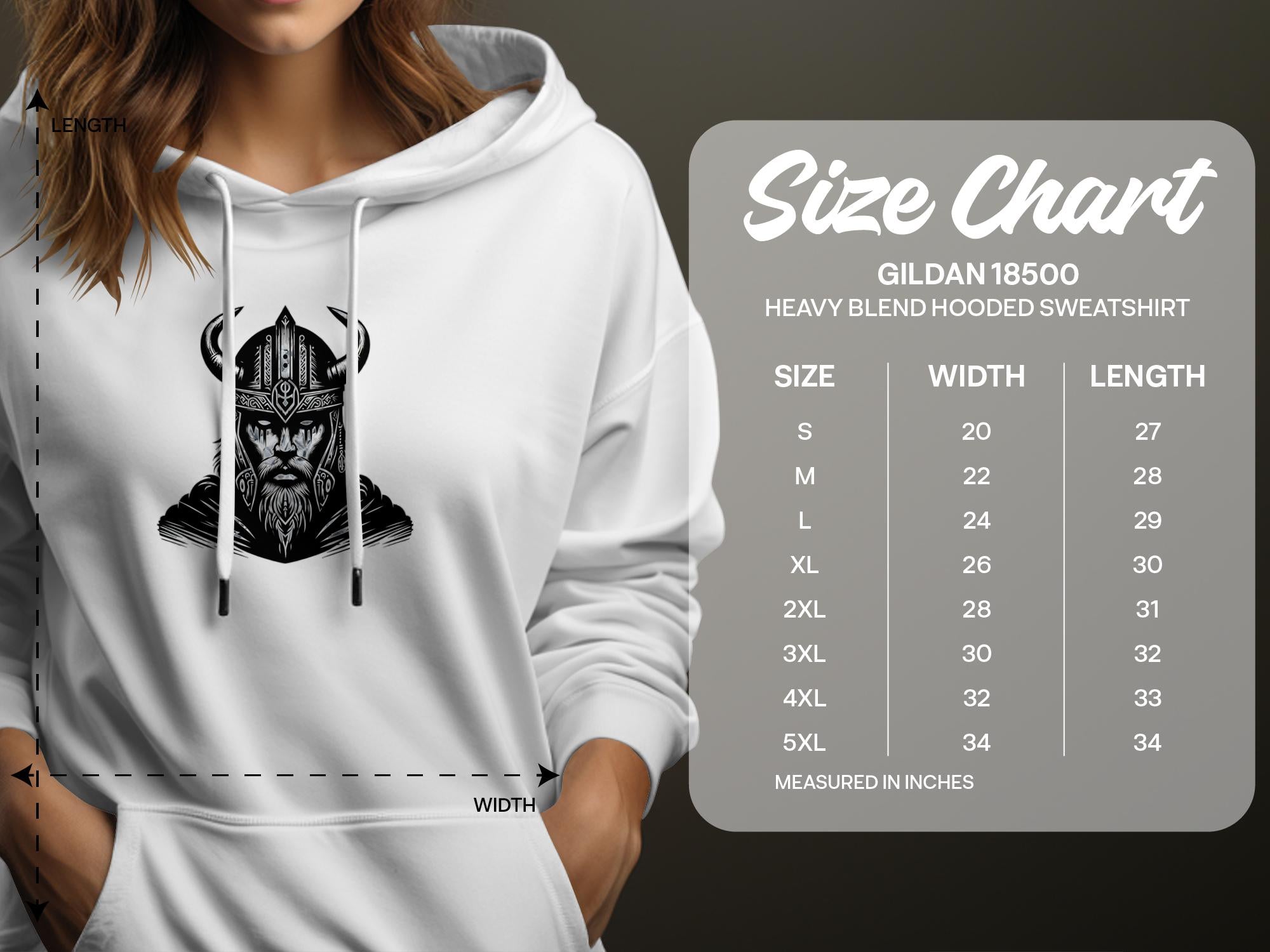 Viking Iron Will - Coloured Gildan Hoodie Realistic Norse Talisman Men Women Unisex Valhalla Tee Graphic Design