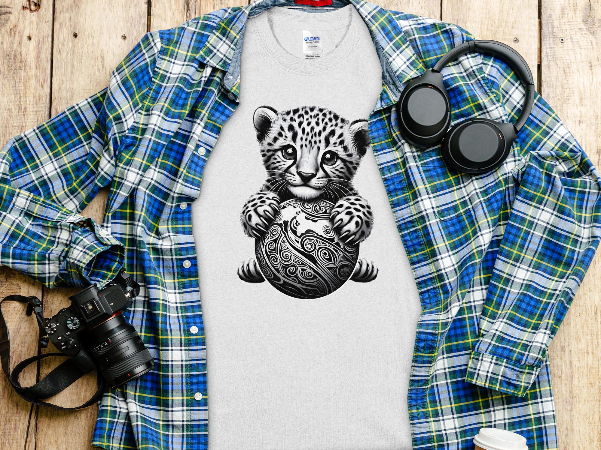 Cheetah World - Coloured Gildan T-Shirt Realistic Animal Talisman Unisex Cute Tee Graphic Design