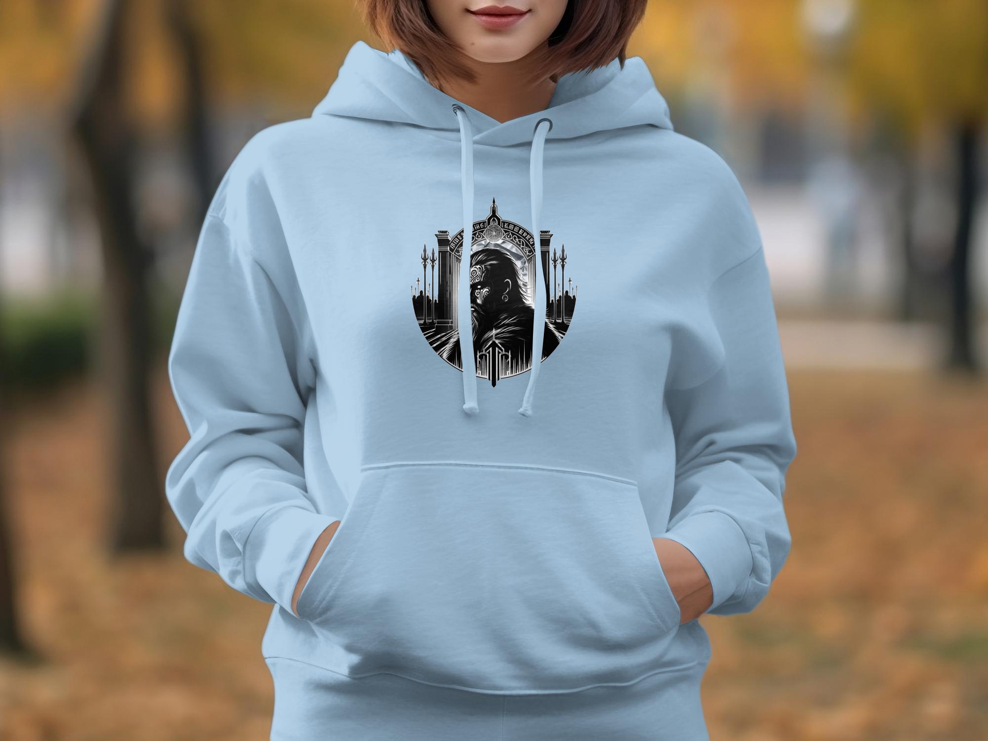 Viking Warrior - Coloured Gildan Hoodie Realistic Norse Talisman Men Women Unisex Valhalla Tee Graphic Design