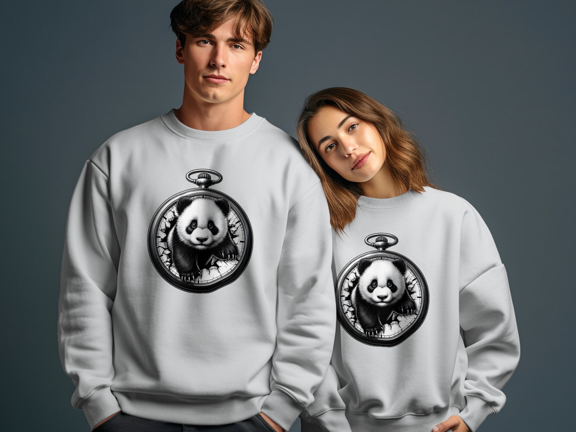 Panda - Coloured Gildan Sweatshirt Realistic Animal Talisman Unisex Cute Tee Graphic Design