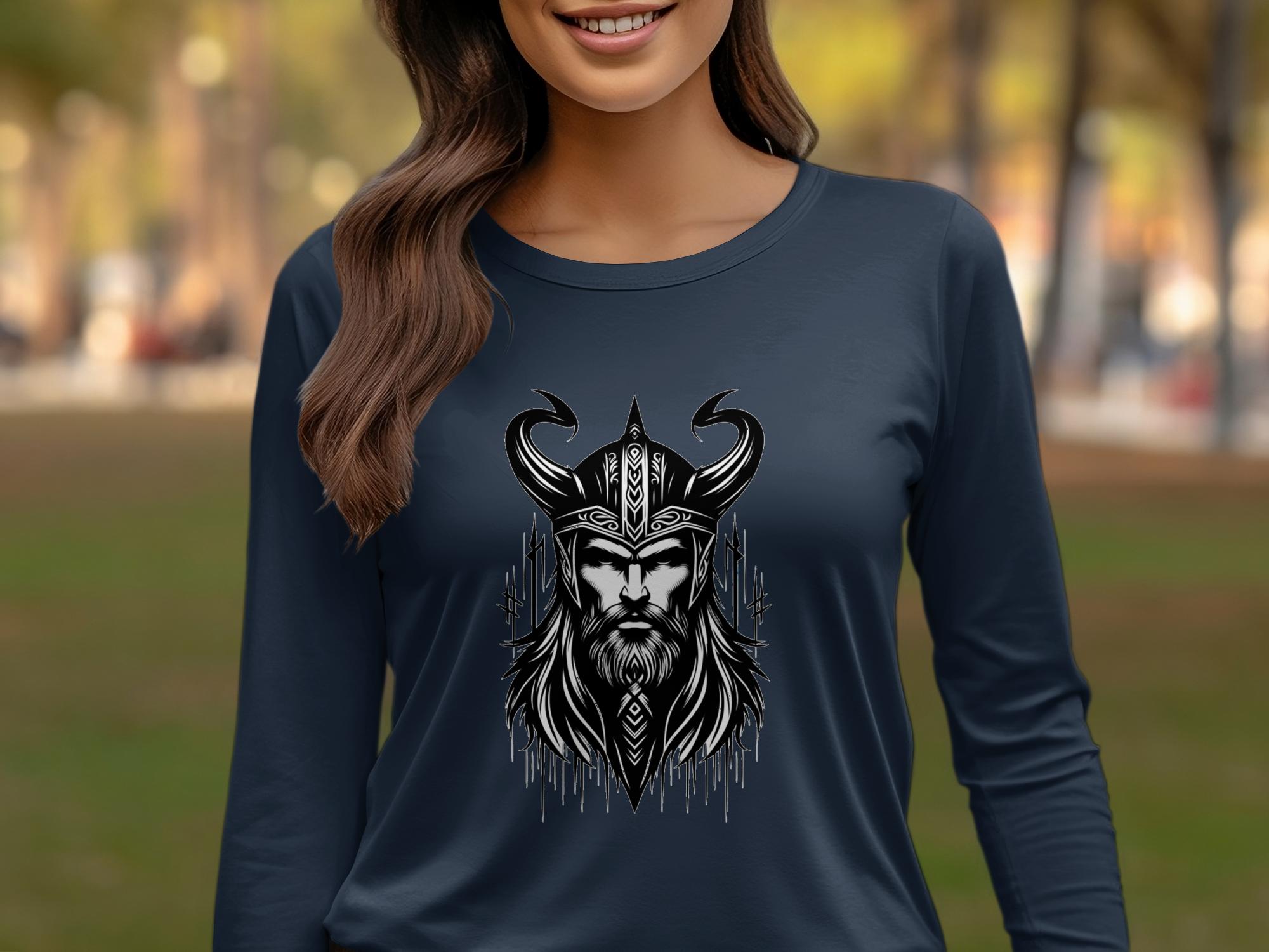 Viking Zeal - Coloured Gildan Long Sleeve Realistic Norse Talisman Men Women Unisex Valhalla Tee Graphic Design