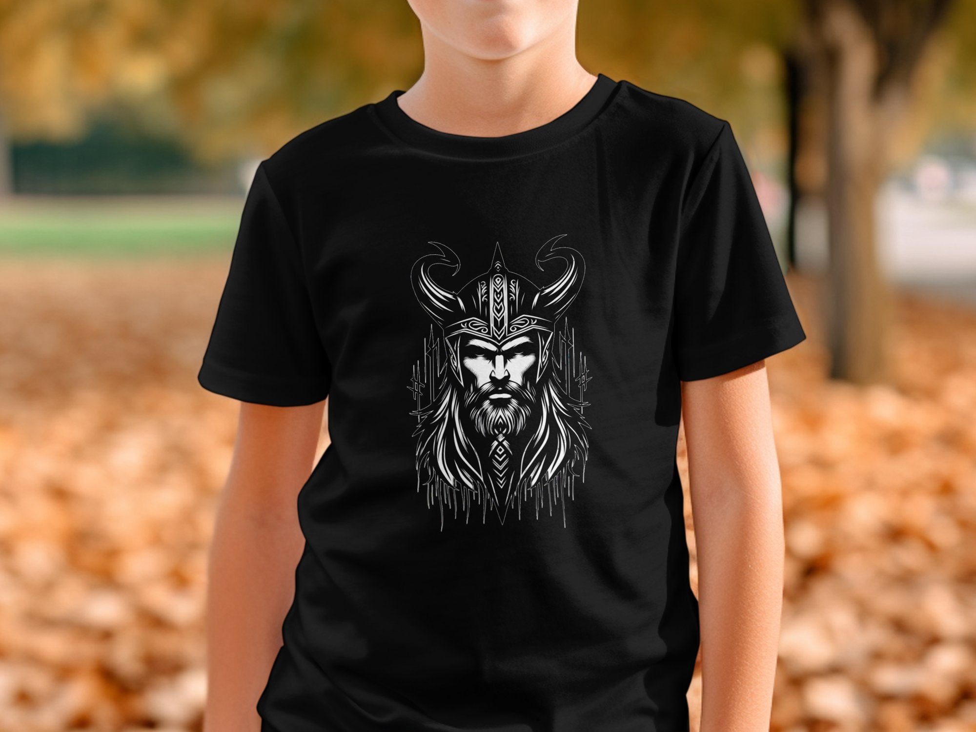 Viking Zeal - Coloured Gildan Kids T-Shirt Realistic Norse Talisman Unisex Valhalla Tee Graphic Design