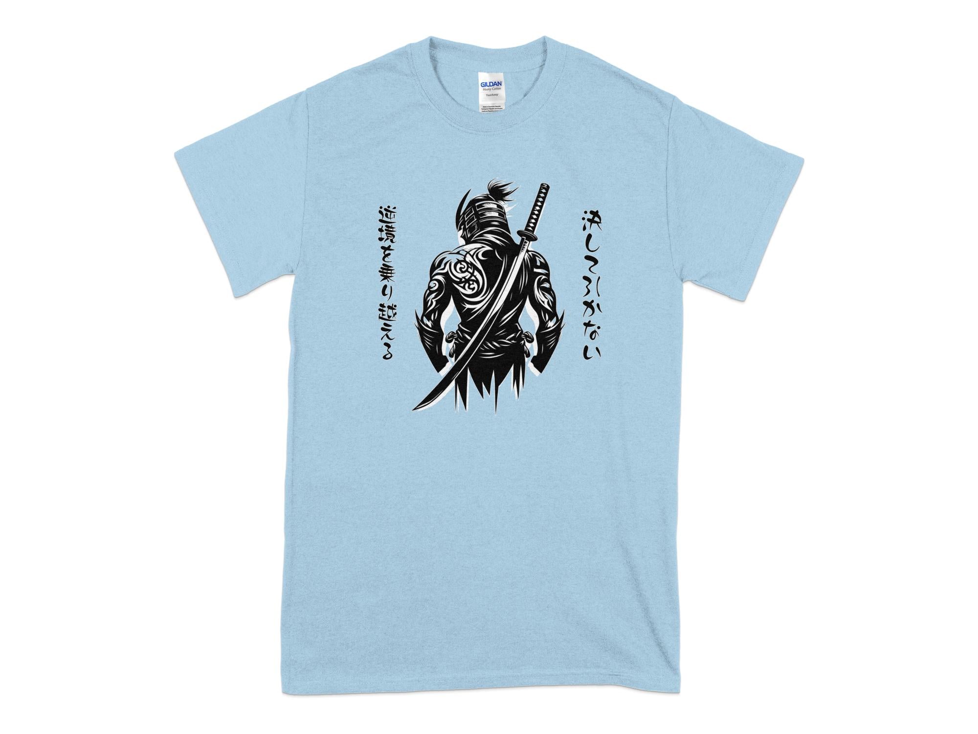 Samurai Ninja - Coloured Gildan T-Shirt Japanese Talisman Unisex Cultural Symbolic Graphic Design