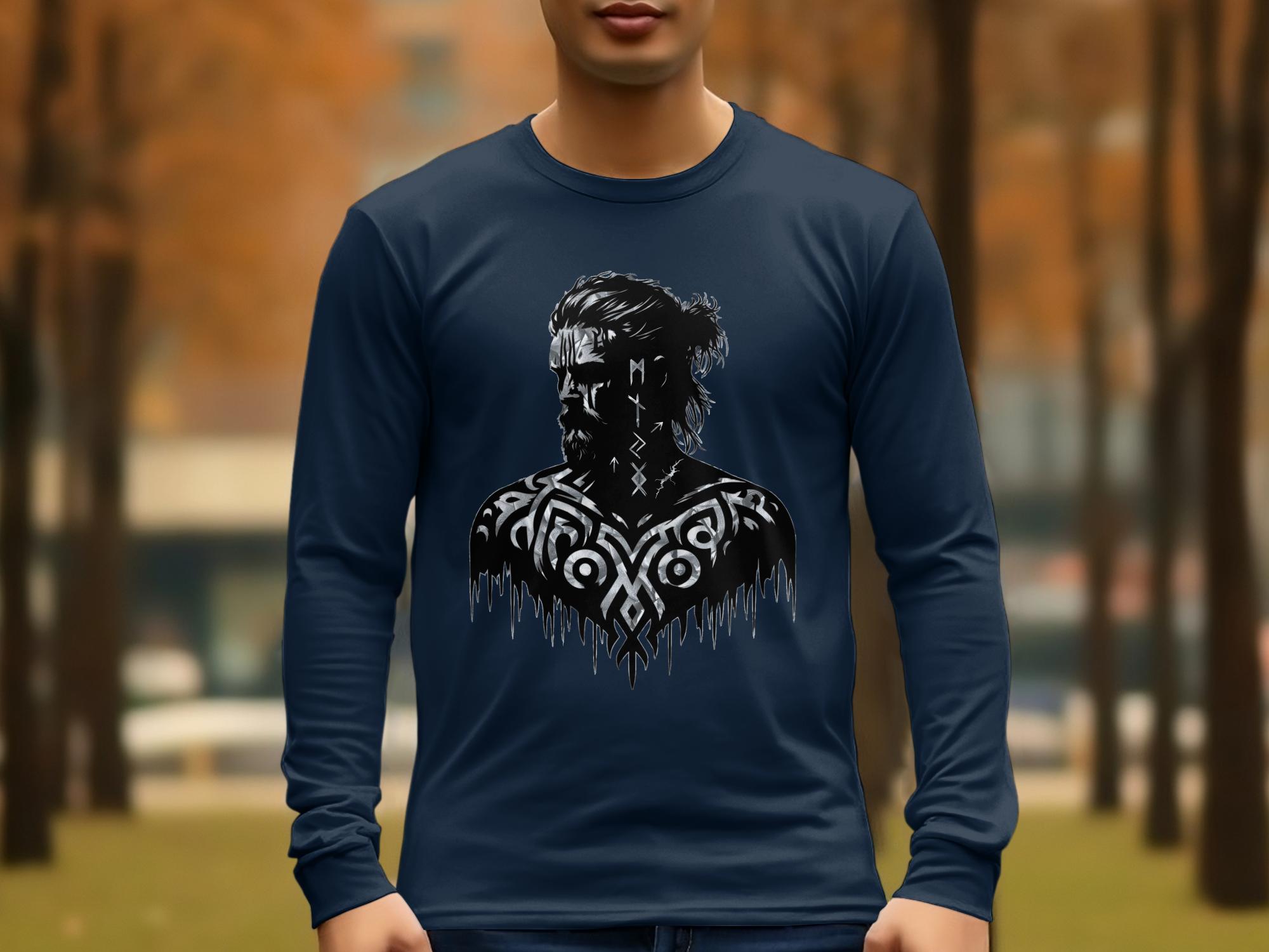 Viking Reflection - Coloured Gildan Long Sleeve  Norse Talisman Men Women Unisex Valhalla Tee