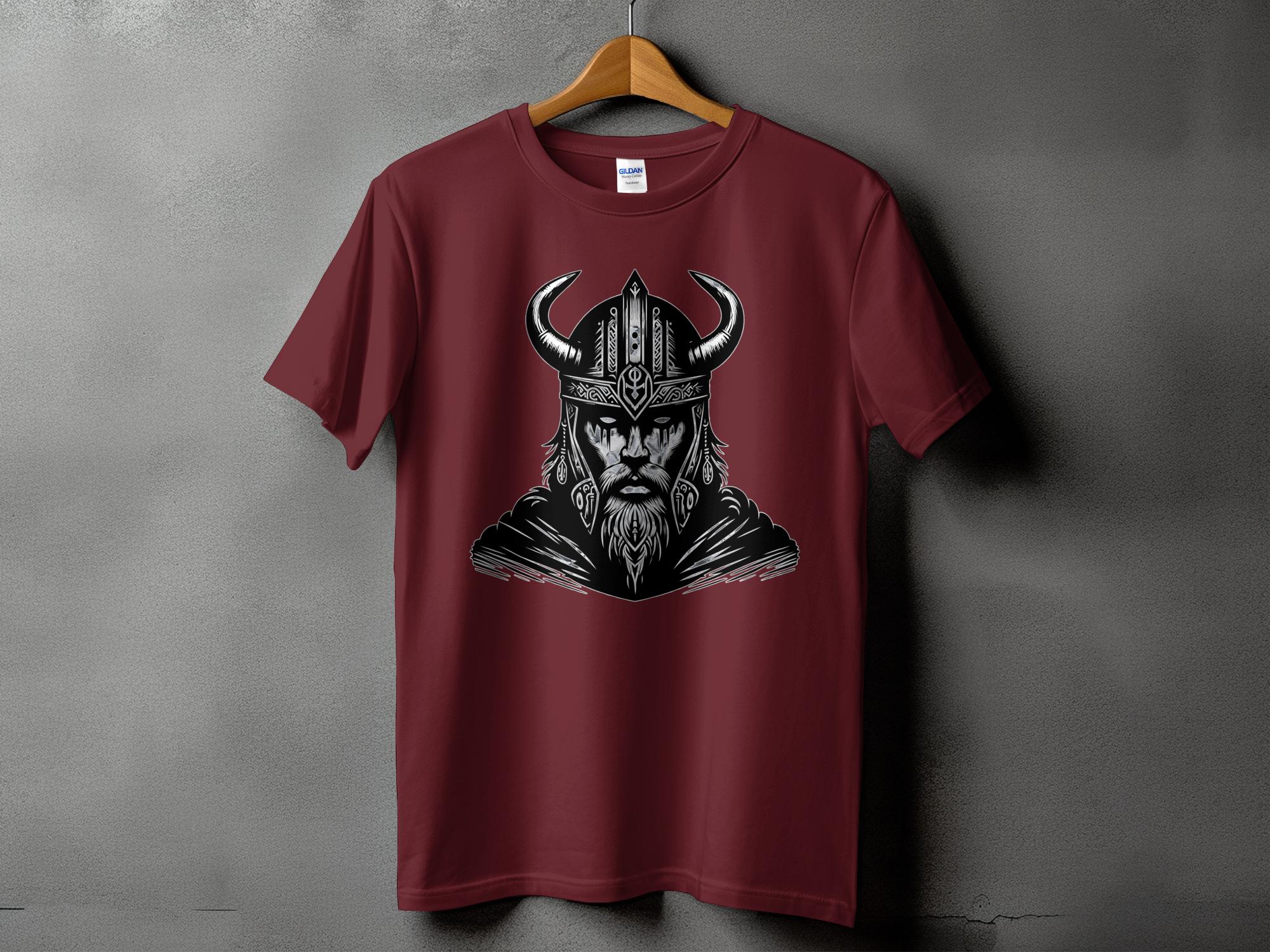 Viking Iron Will - Coloured Gildan T Shirt Realistic Norse Talisman Men Women Unisex Valhalla Tee Graphic Design