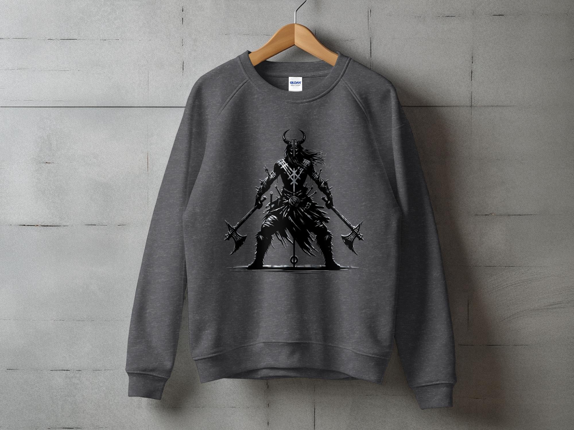 Viking Indomitable - Coloured Gildan Sweatshirt Norse Talisman Men Women Unisex Valhalla Tee