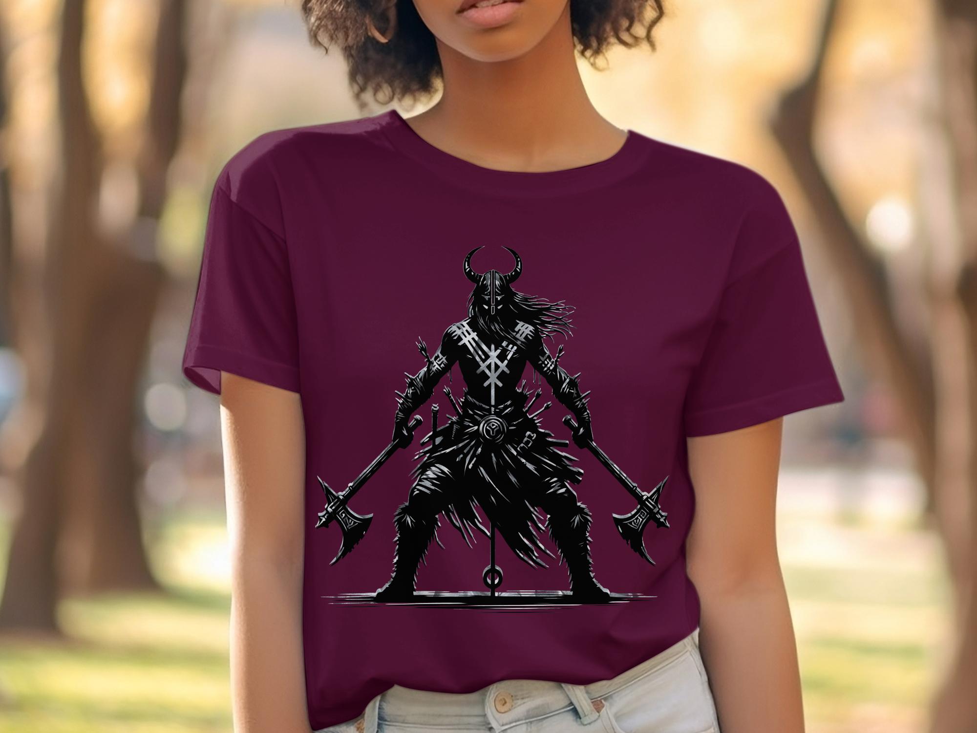 Viking Indomitable - Coloured Gildan T Shirt Norse Talisman Men Women Unisex Valhalla Tee