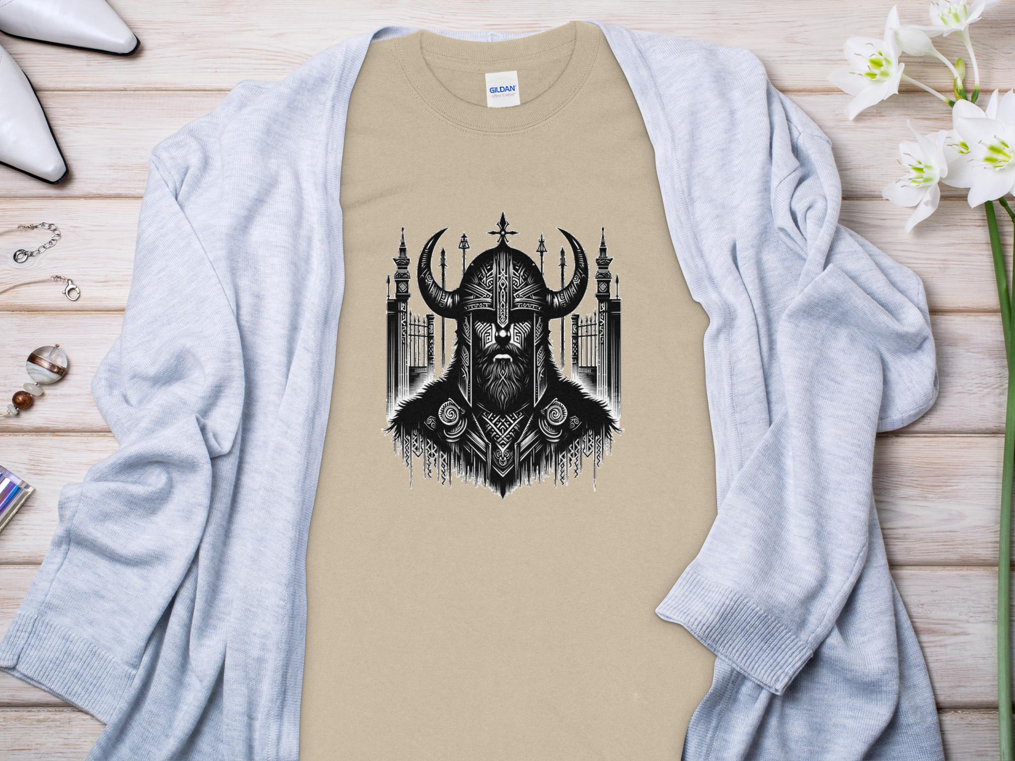 Viking Resolve - Coloured Gildan Long Sleeve Realistic Norse Talisman Men Women Unisex Valhalla Tee Graphic Design