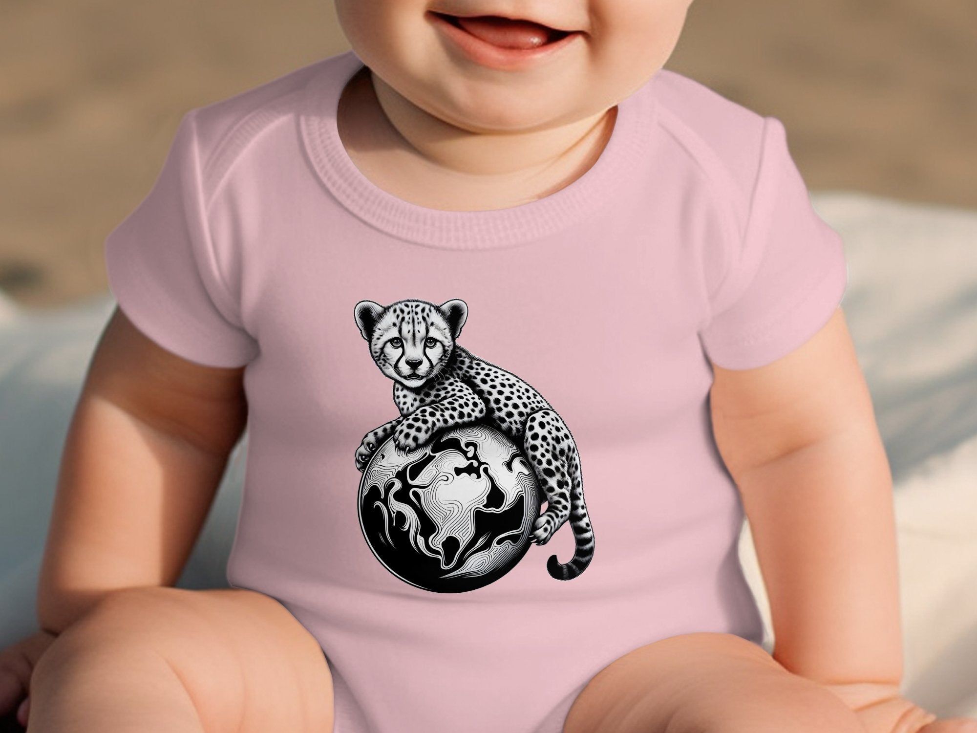 Cheetah World - Coloured Toddler Bodysuit Realistic Animal Talisman Unisex Cute Tee Graphic Design