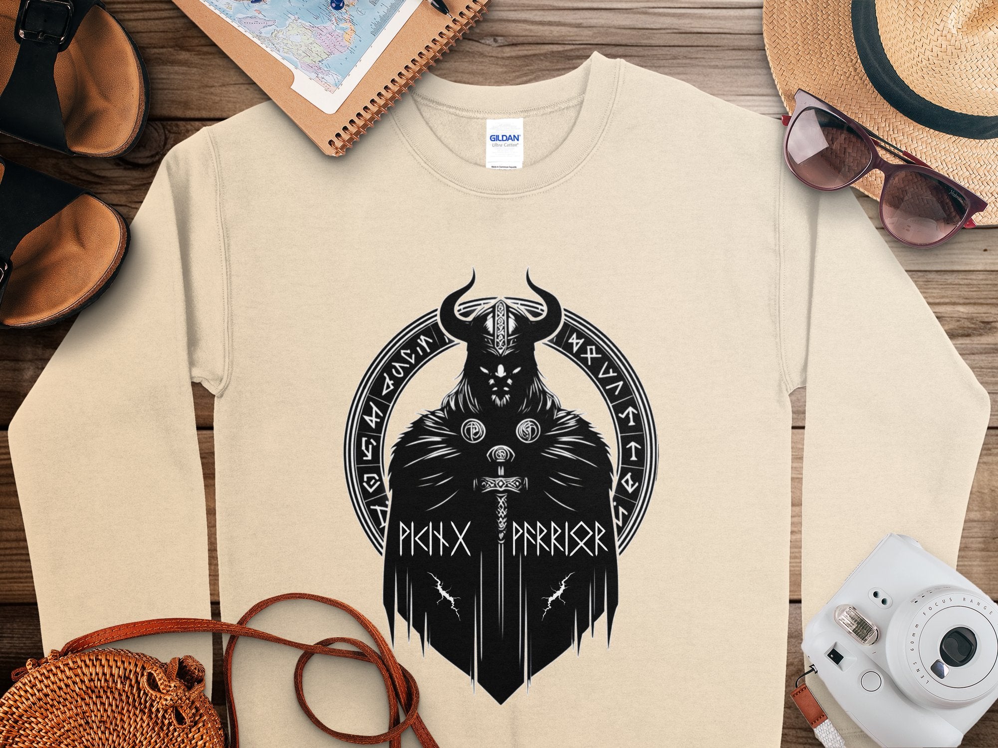 Viking Seer - Coloured Gildan Sweatshirt Norse Talisman Men Women Unisex Valhalla Tee