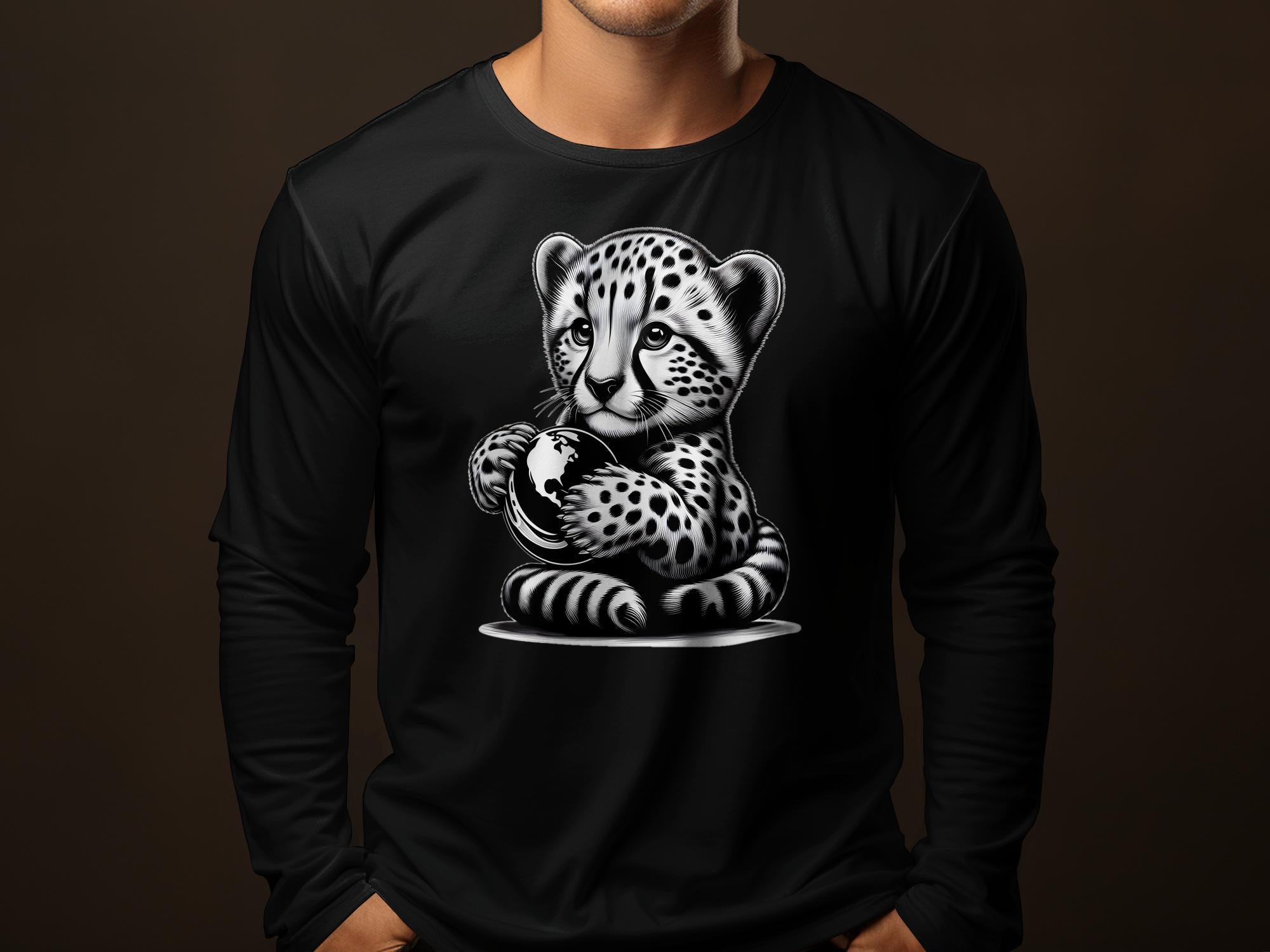 Cheetah World - Coloured Gildan Long Sleeve Realistic Animal Talisman Unisex Cute Tee Graphic Design