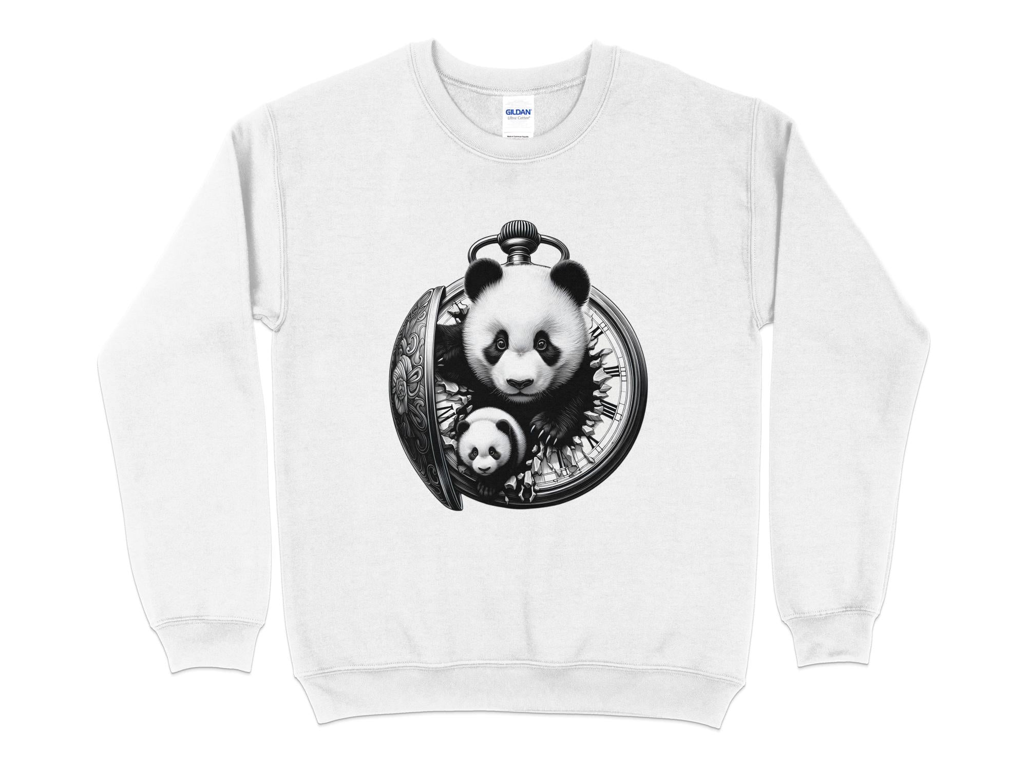 Panda - Coloured Gildan Sweatshirt Realistic Animal Talisman Unisex Cute Tee Graphic Design