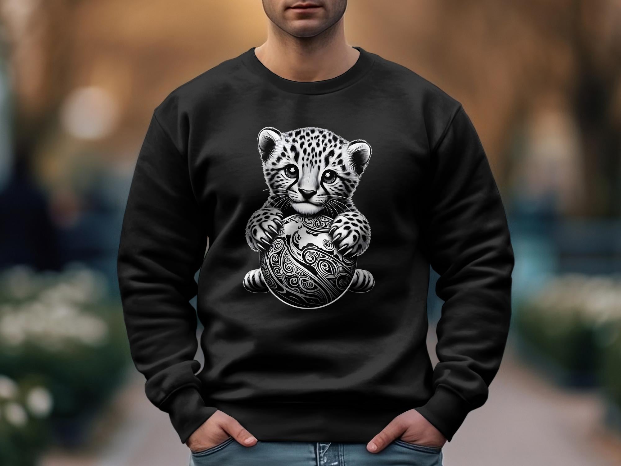 Cheetah World - Coloured Gildan Sweatshirt Realistic Animal Talisman Unisex Cute Tee Graphic Design