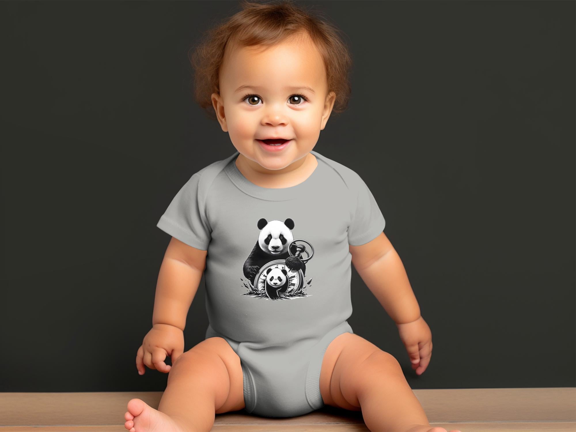 Panda - Coloured Toddler Bodysuit Realistic Animal Talisman Unisex Cute Tee Graphic Design