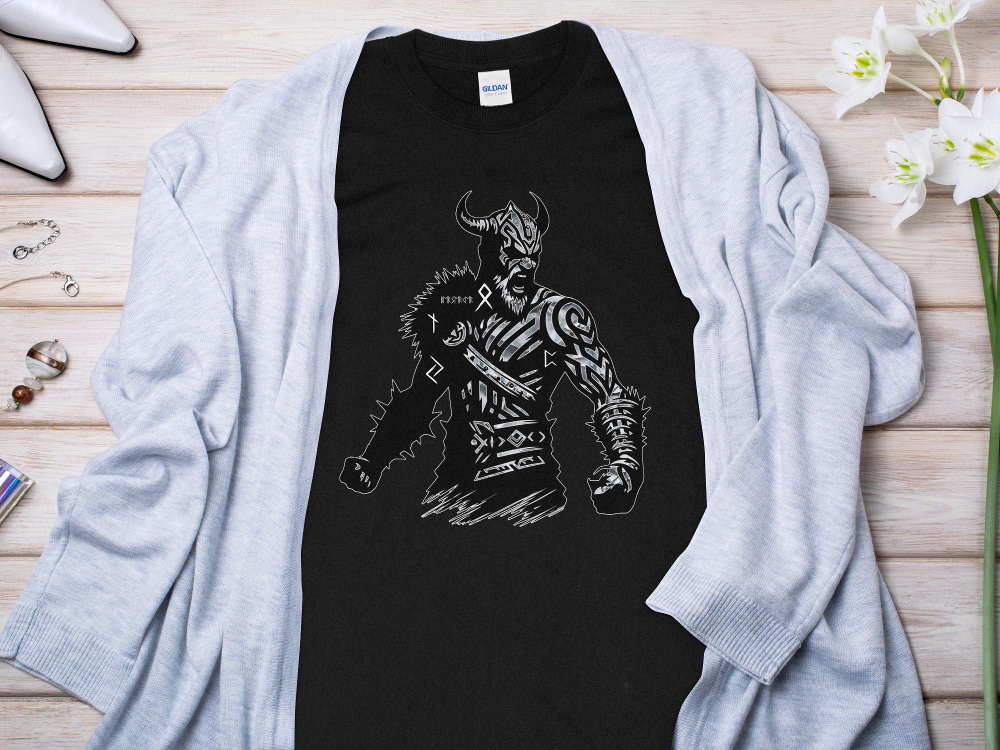 Viking Berserker - Coloured Gildan Long Sleeve Norse Talisman Men Women Unisex Valhalla Tee