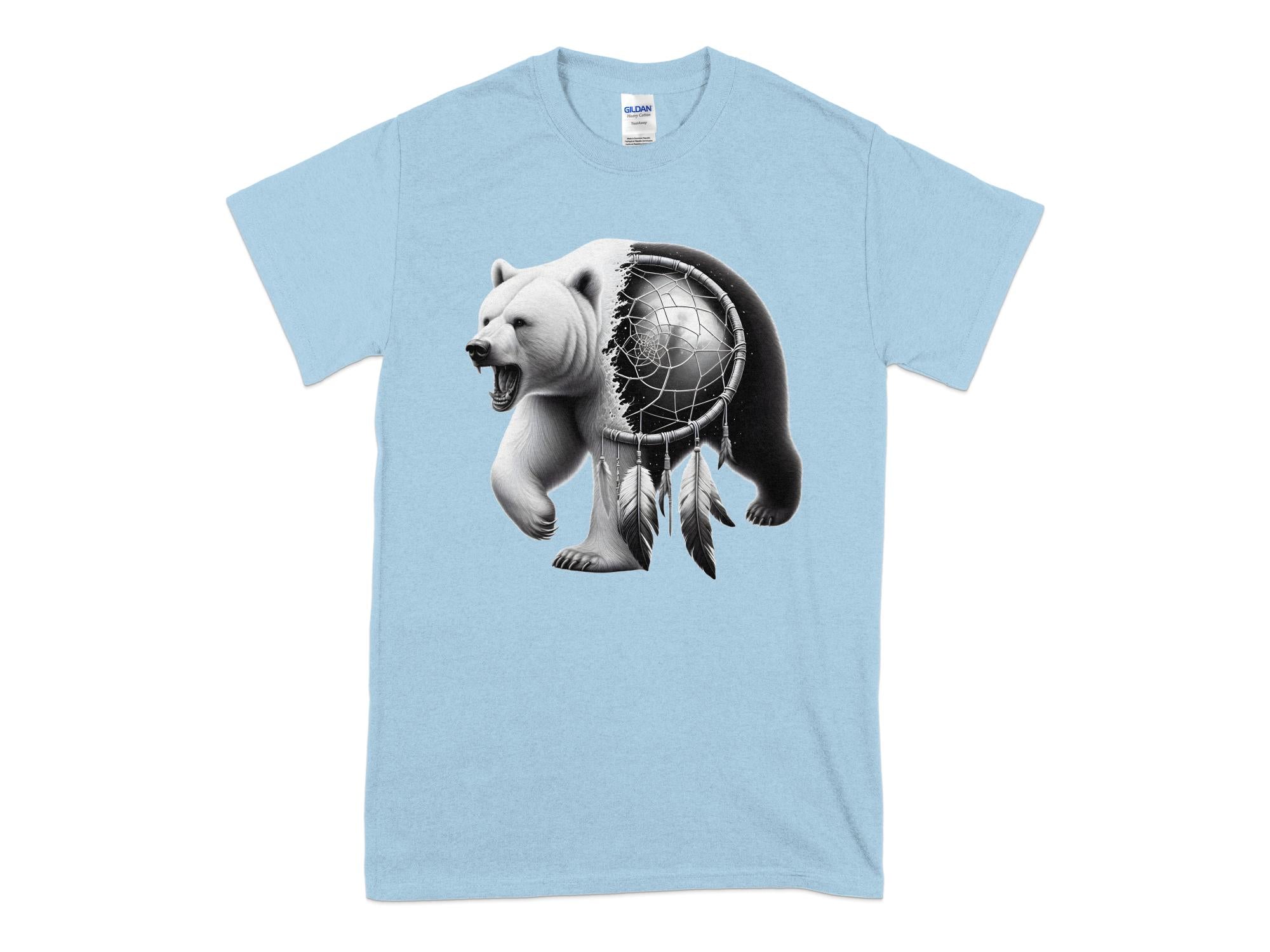 Dreamcatcher Bear - Coloured Gildan T-Shirt Realistic Native American Talisman Unisex Mythology Tee Graphic Design